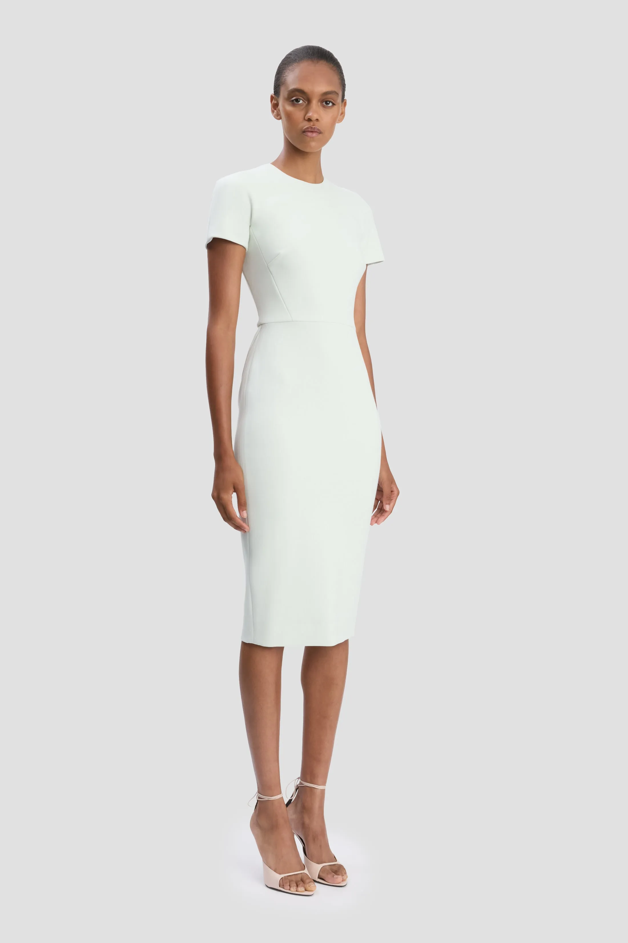 Fitted T-Shirt Dress In Aloe sold by Victoria Beckham product image thumbnail 2