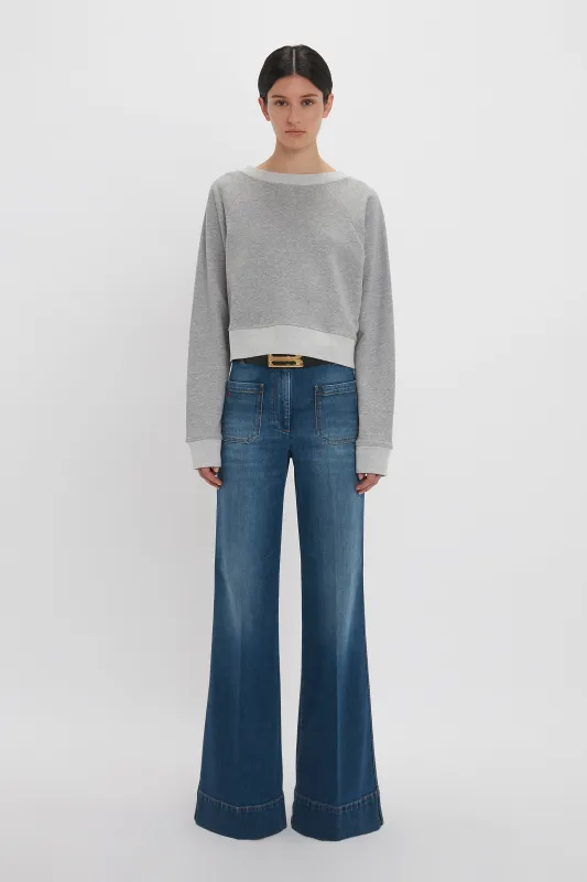 Constance Sweatshirt In Grey Marl sold by Victoria Beckham