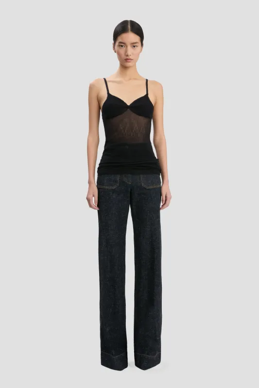 Cami Top In Black sold by Victoria Beckham