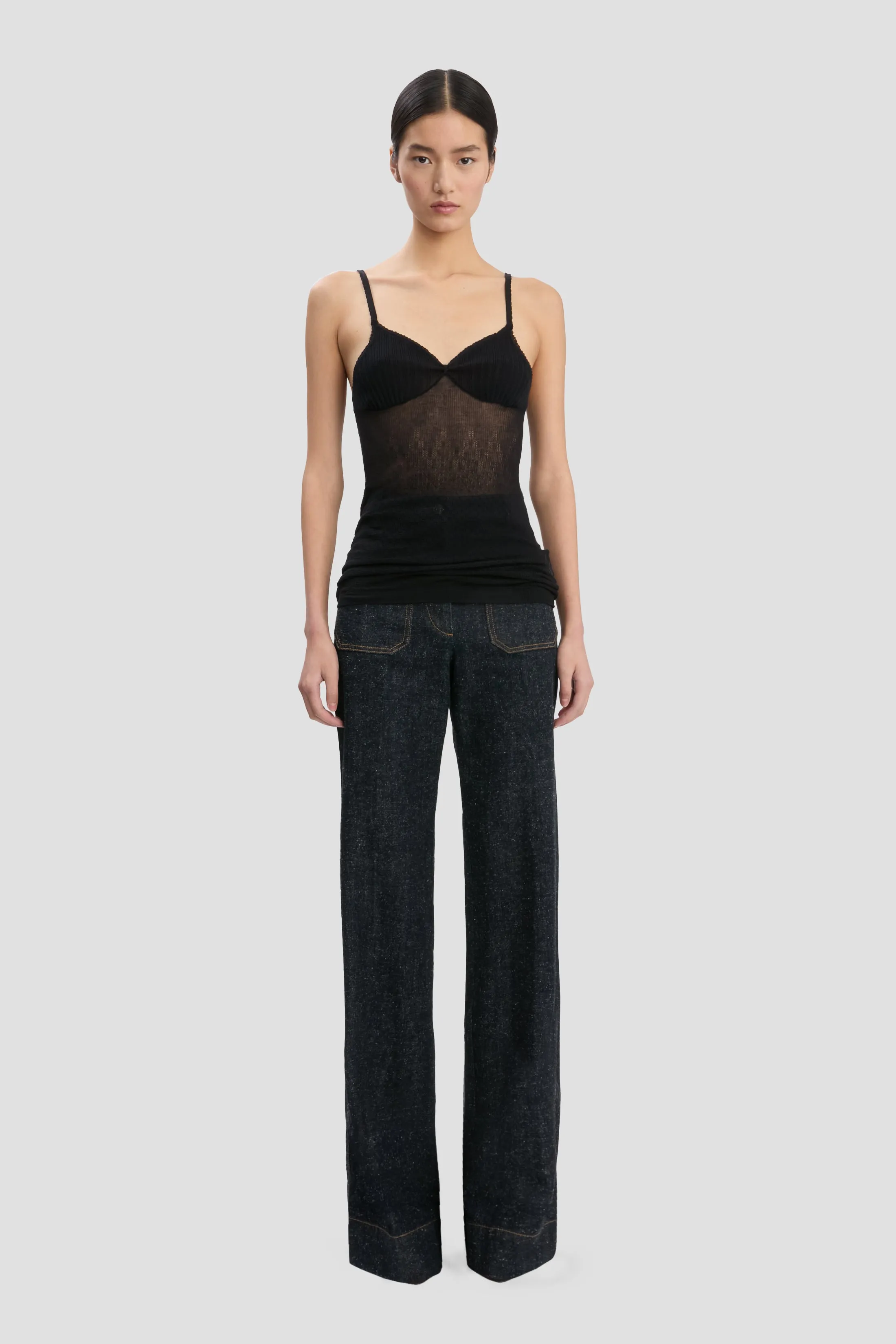 Cami Top In Black sold by Victoria Beckham