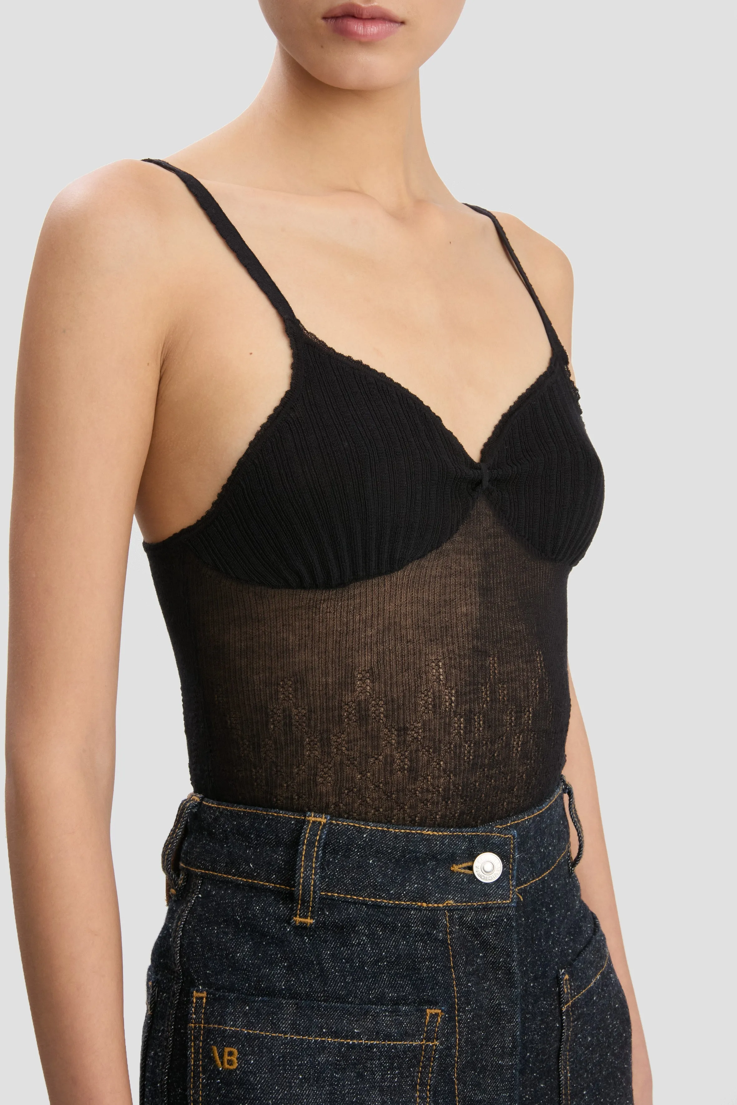 Cami Top In Black sold by Victoria Beckham product image thumbnail 3
