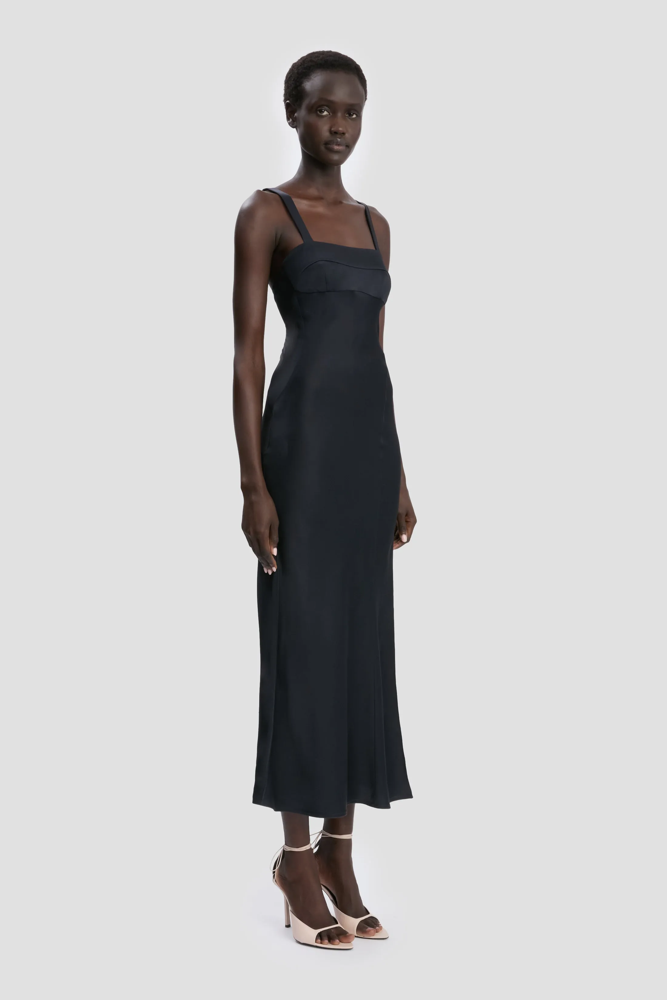 Panelled Cami Dress In Navy sold by Victoria Beckham product image thumbnail 2