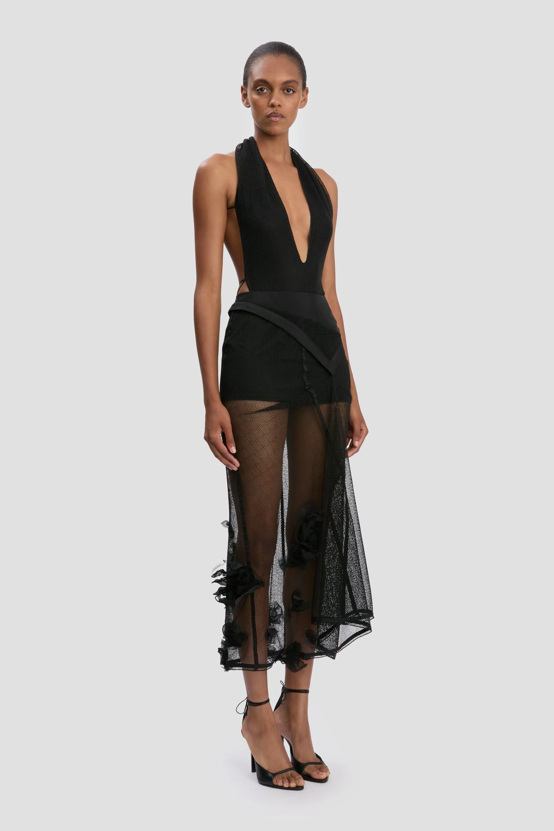 Halter Neck Bodysuit In Black sold by Victoria Beckham product image thumbnail 2
