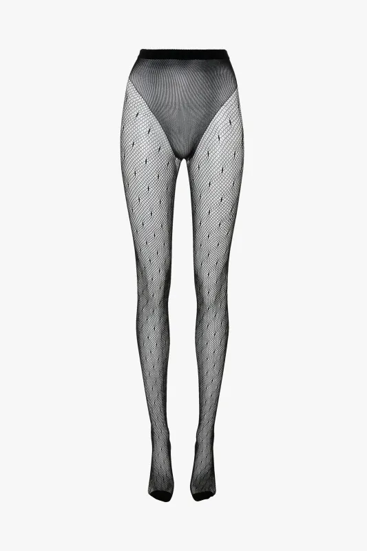 Fishnet Tights In Black sold by Victoria Beckham