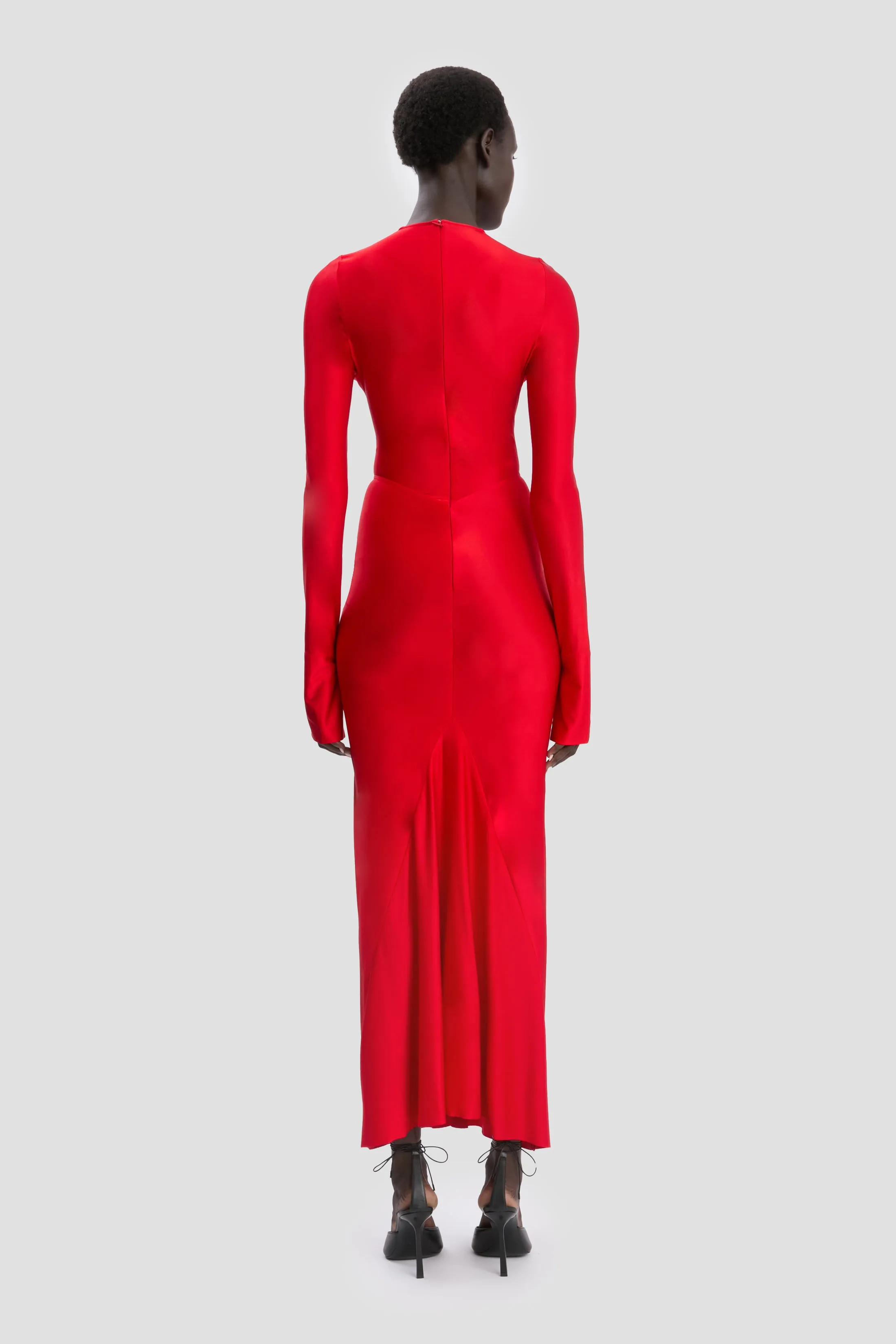 Frances Midi Dress In Cardinal Red sold by Victoria Beckham product image thumbnail 4
