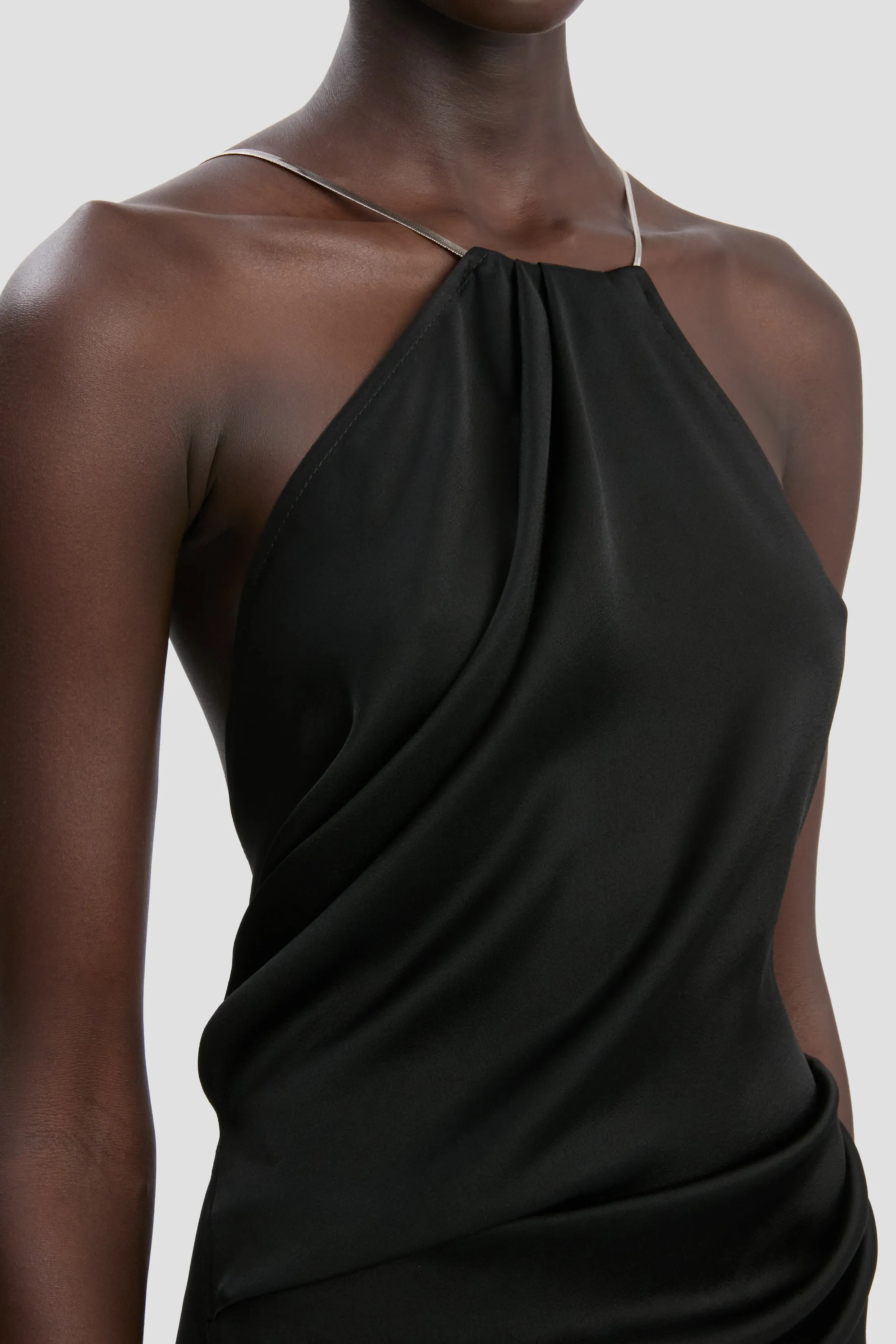 Chain Halter Gown In Black sold by Victoria Beckham product image thumbnail 3