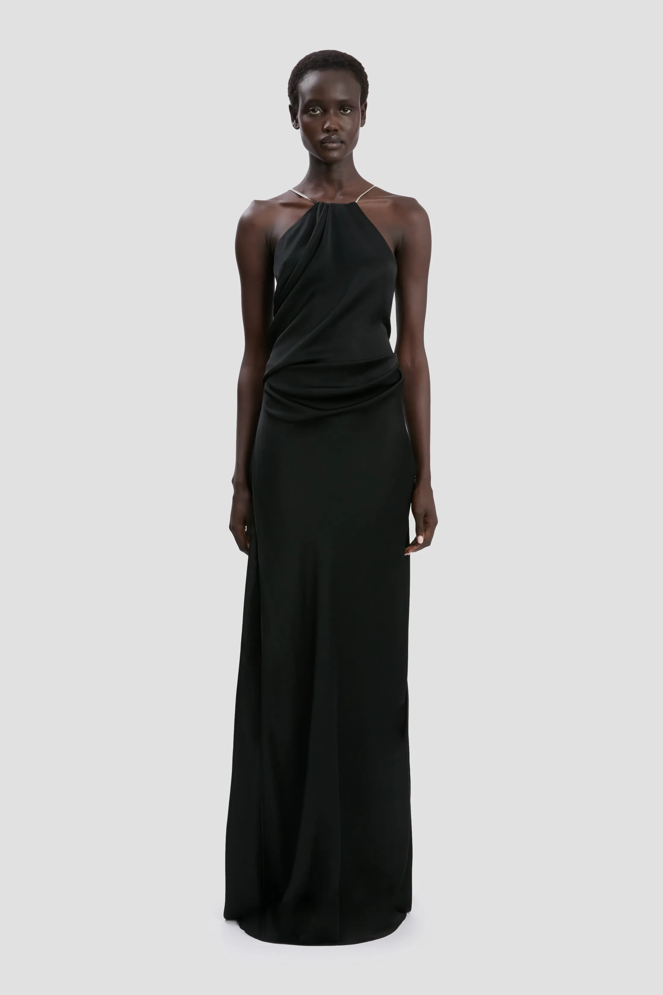 Chain Halter Gown In Black sold by Victoria Beckham