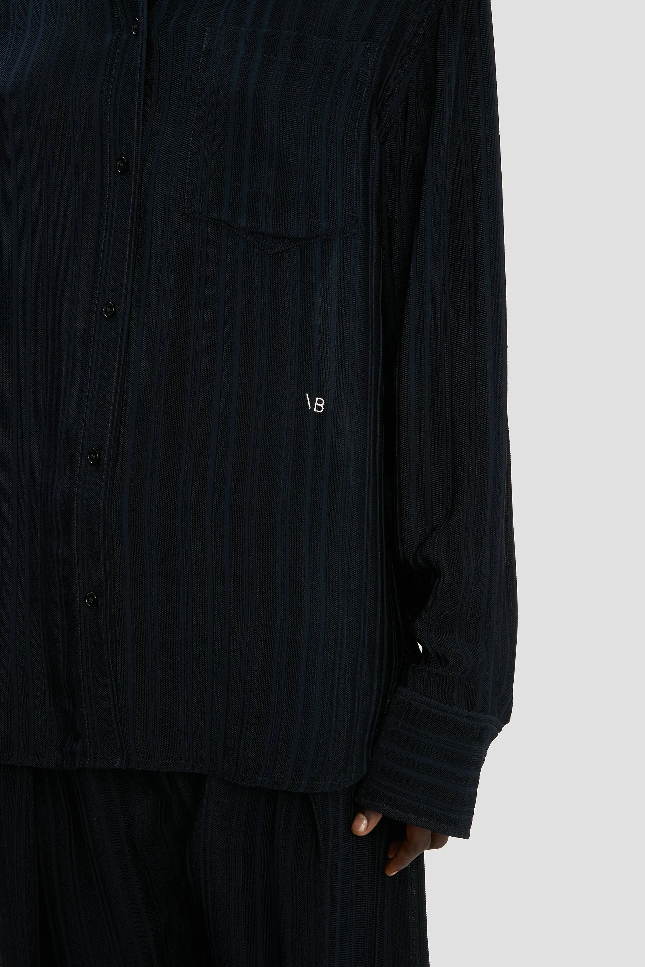 Pyjama Shirt In Navy sold by Victoria Beckham product image thumbnail 5