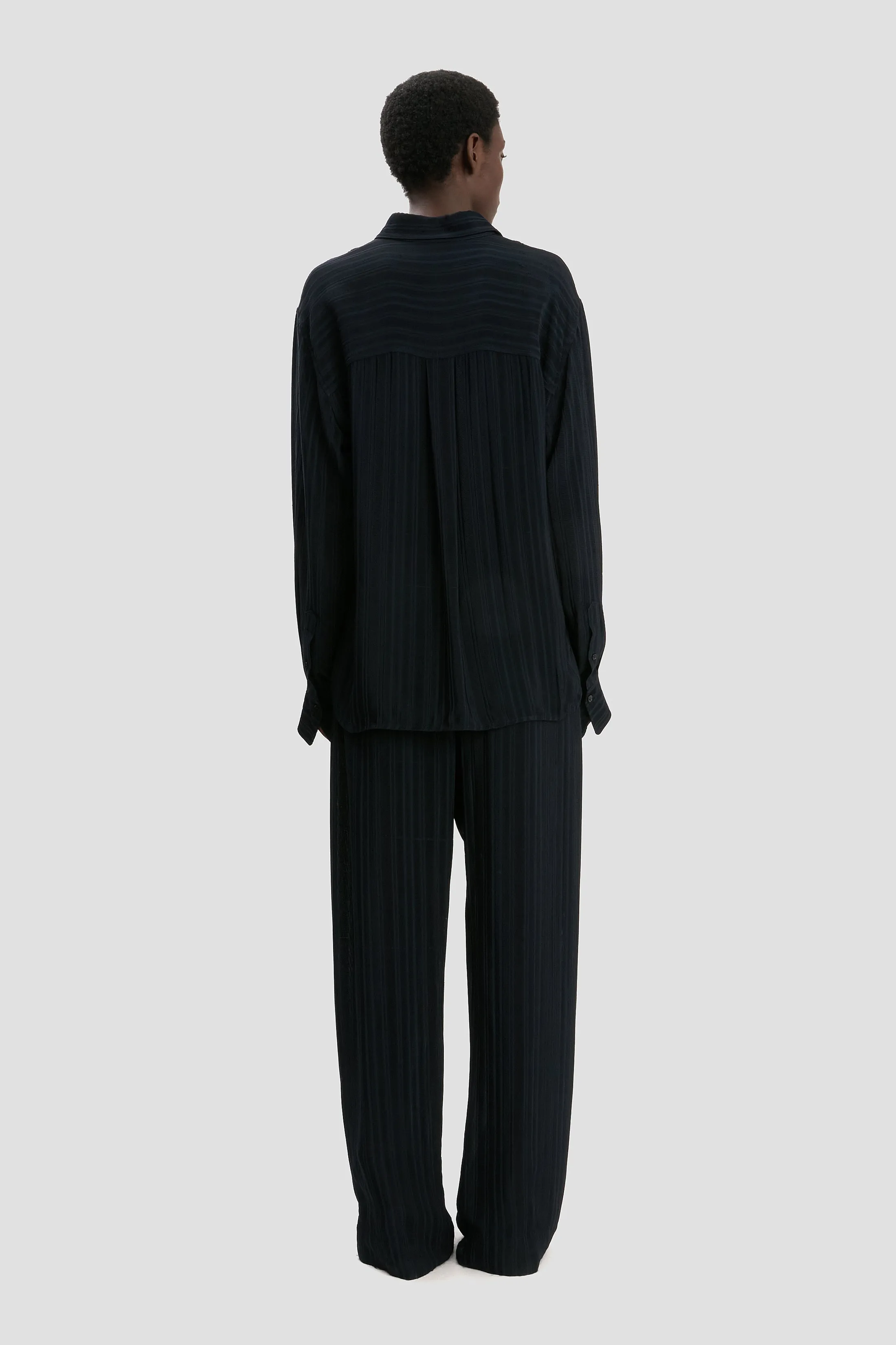 Pyjama Shirt In Navy sold by Victoria Beckham product image thumbnail 4