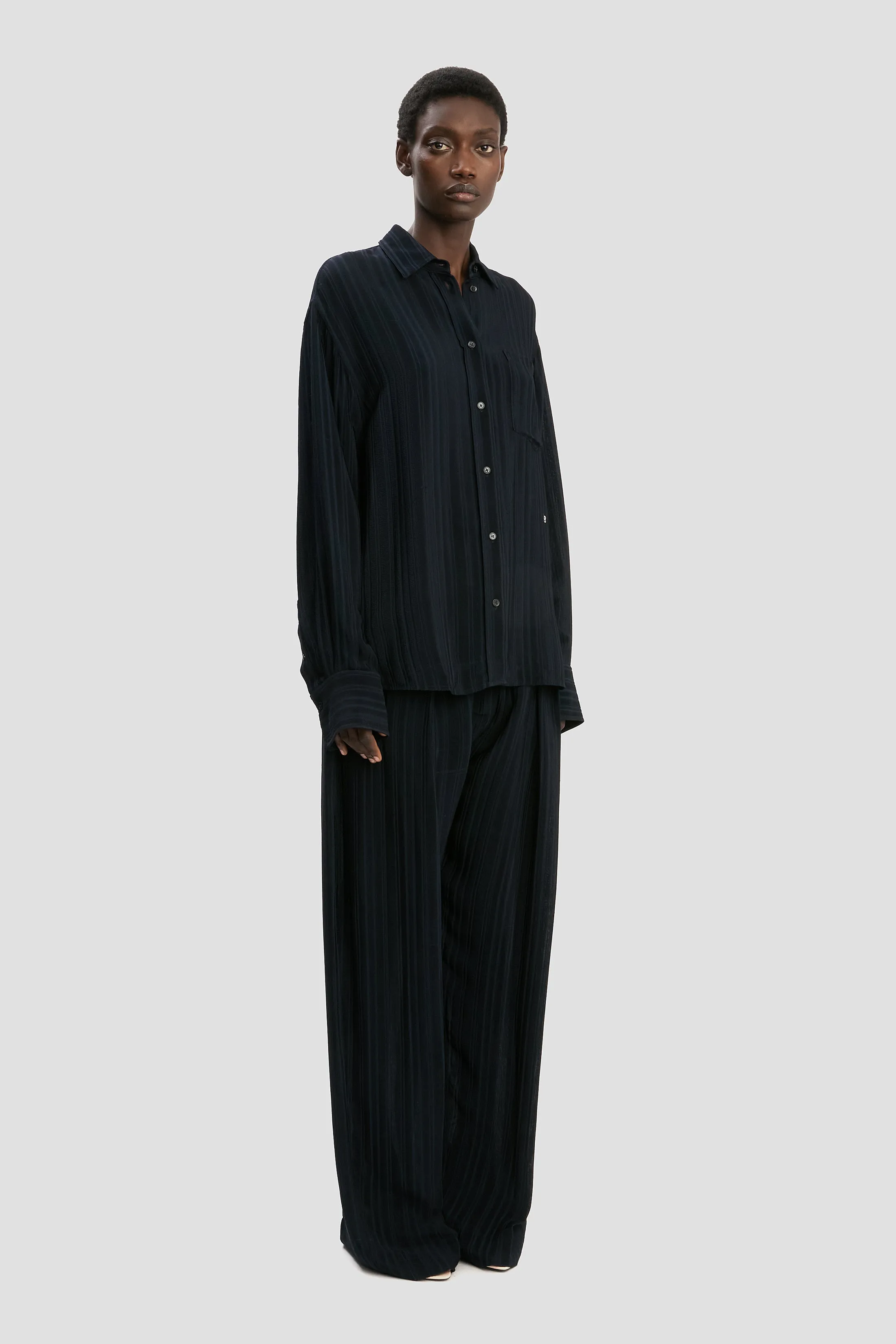 Pyjama Shirt In Navy sold by Victoria Beckham product image thumbnail 2