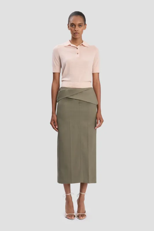 Polo Top In Pale Rose sold by Victoria Beckham
