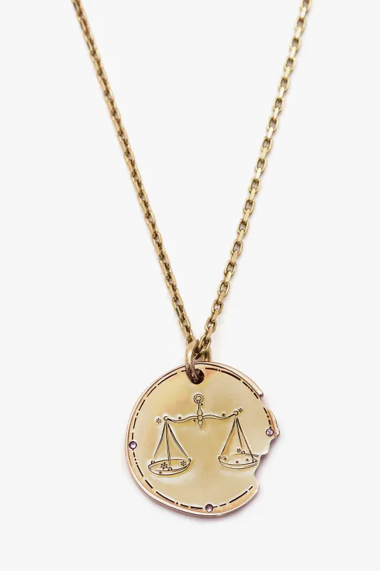 Libra Zodiac Necklace sold by Victoria Beckham