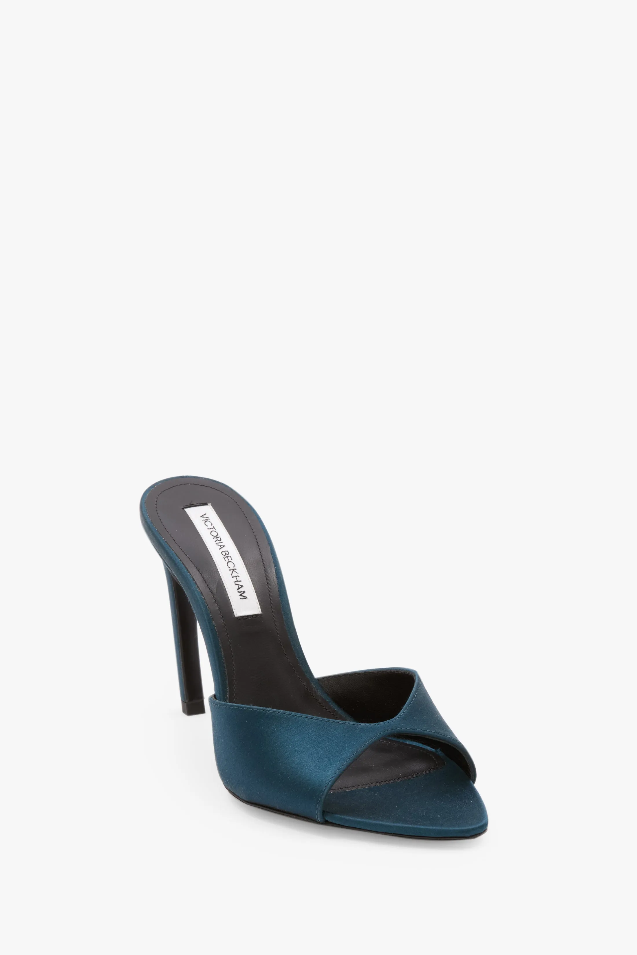 Harlow Mule 100 In Teal Blue Satin sold by Victoria Beckham product image thumbnail 2