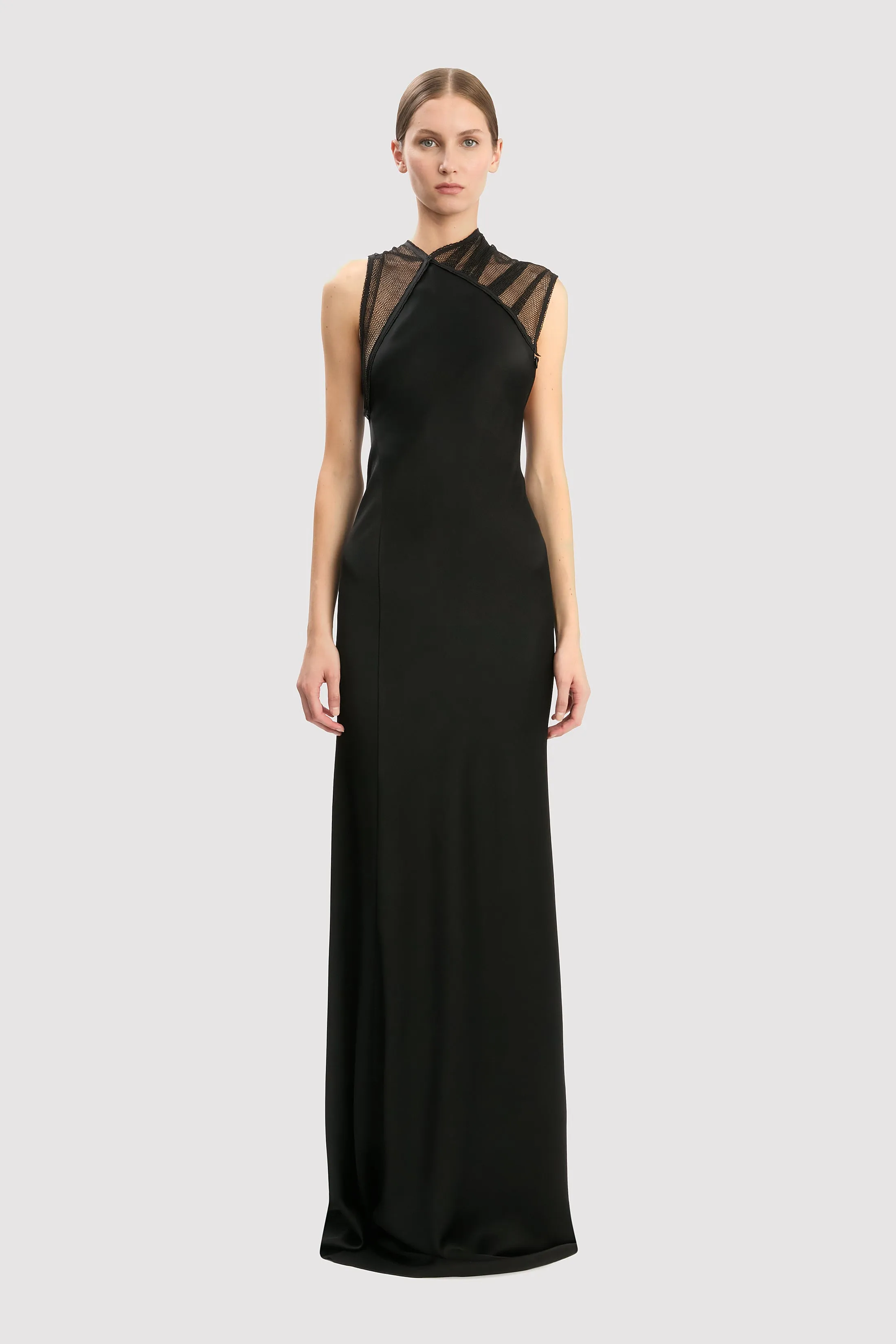 Mesh Gown In Black sold by Victoria Beckham