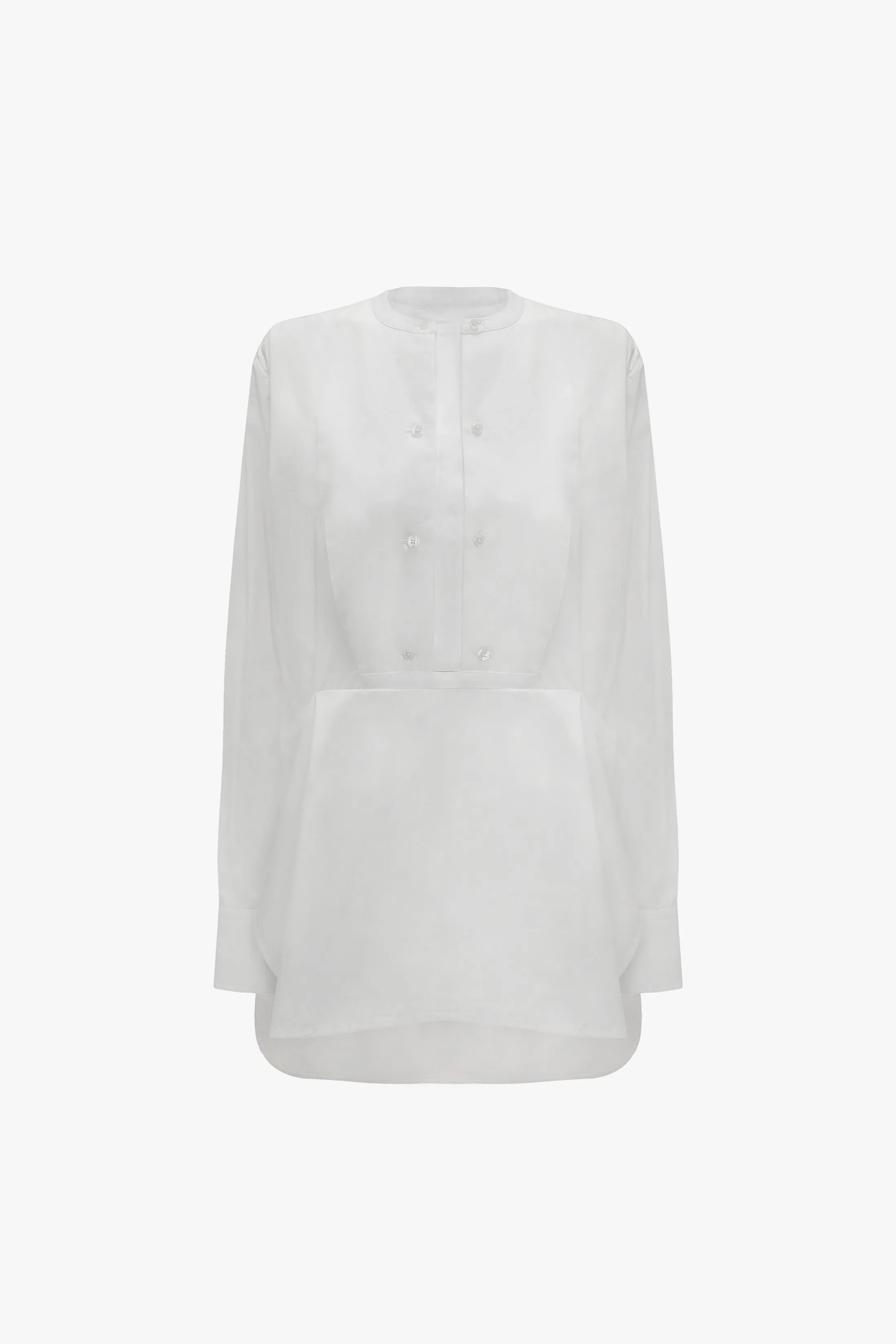 Double Bib Detail Shirt In White sold by Victoria Beckham product image thumbnail 5