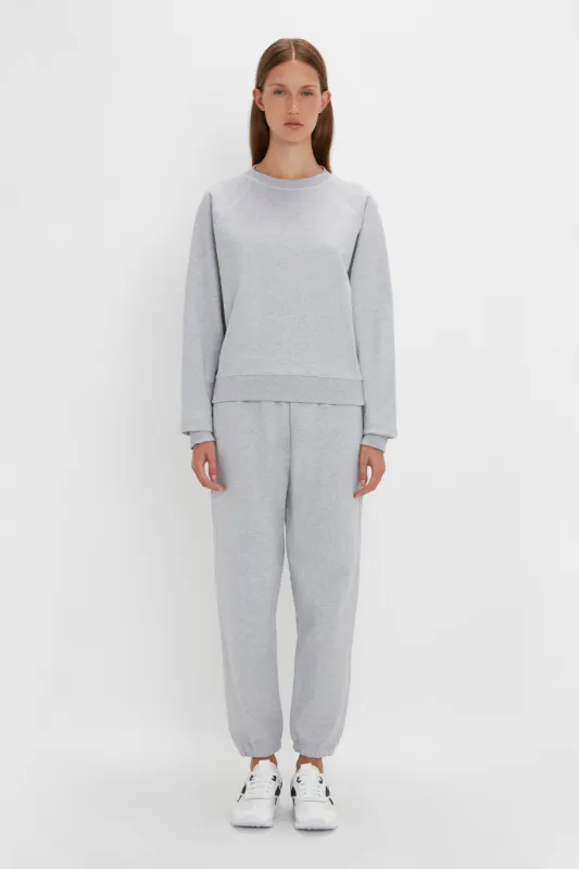 Football Joggers In Grey Marl sold by Victoria Beckham