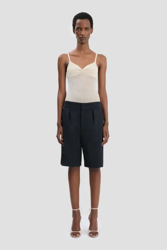 Tailored Shorts In Navy sold by Victoria Beckham