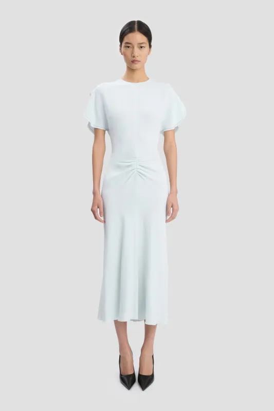 Bela Midi Dress In Glacial Blue sold by Victoria Beckham