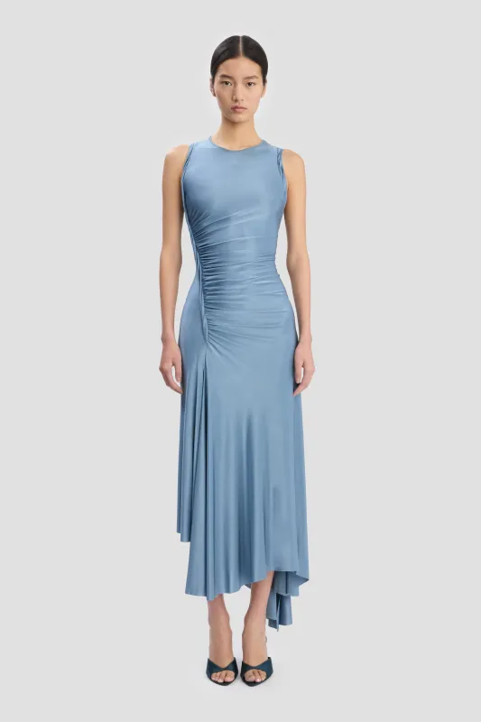 Twist Dress In Stone made by Victoria Beckham