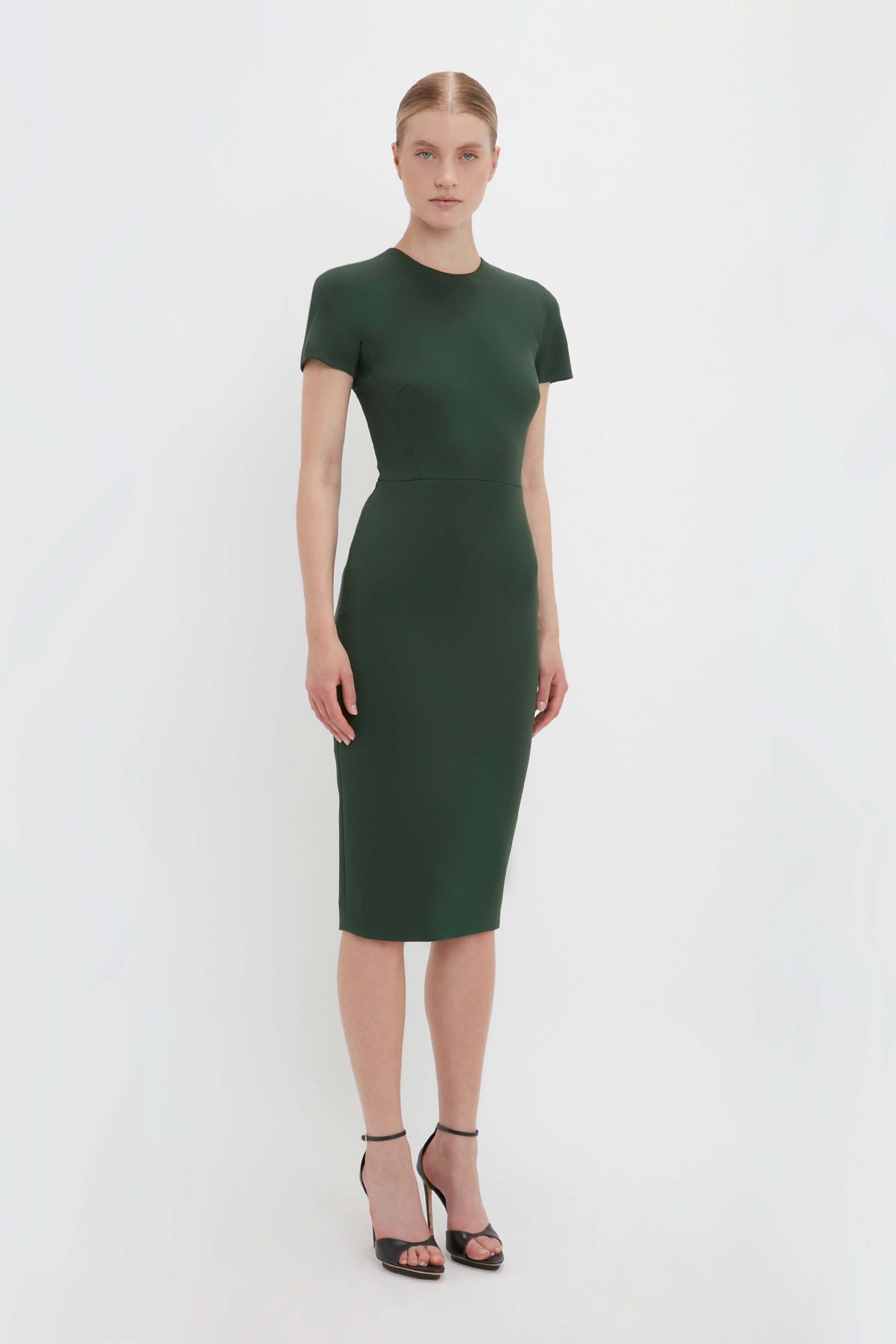 Fitted T-Shirt Dress In Bottle Green sold by Victoria Beckham product image thumbnail 2