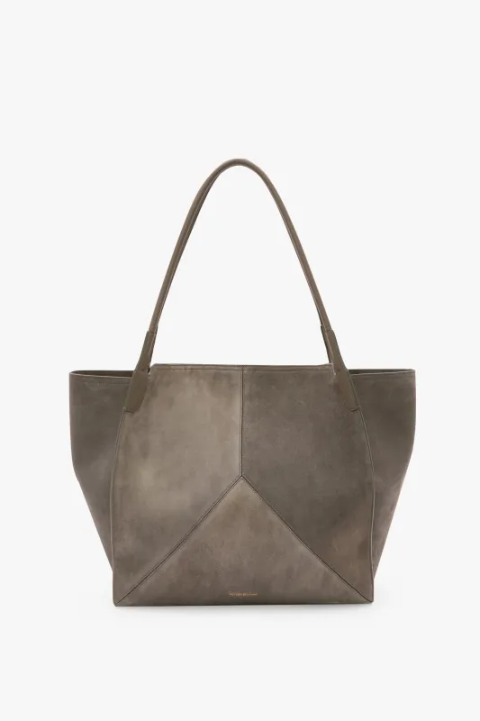Victoria Tote Bag Large In Pebble Grey Suede sold by Victoria Beckham