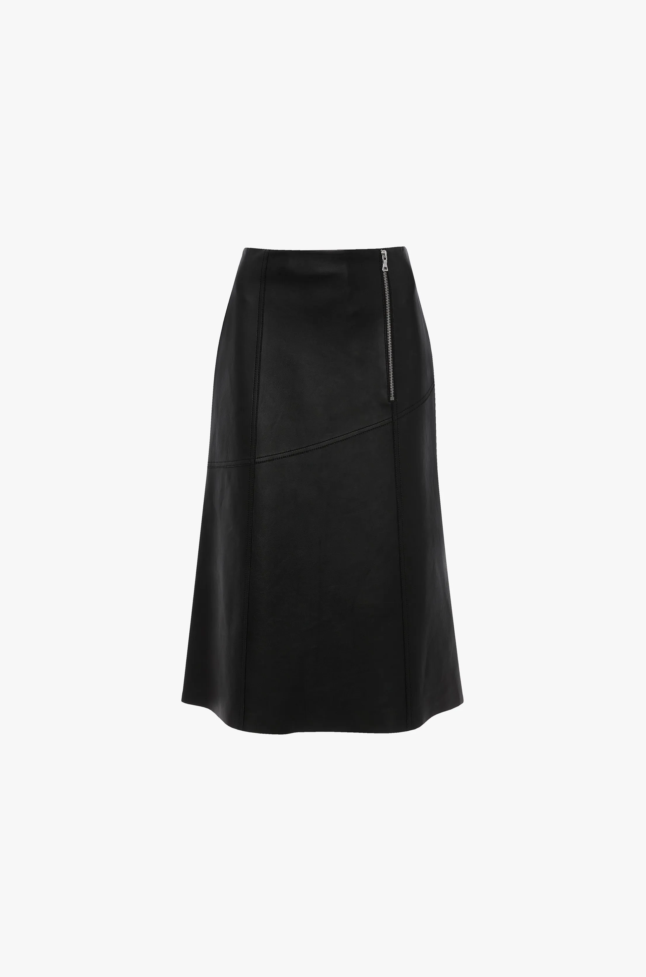 Panelled Leather Midi Skirt In Black sold by Victoria Beckham product image thumbnail 5