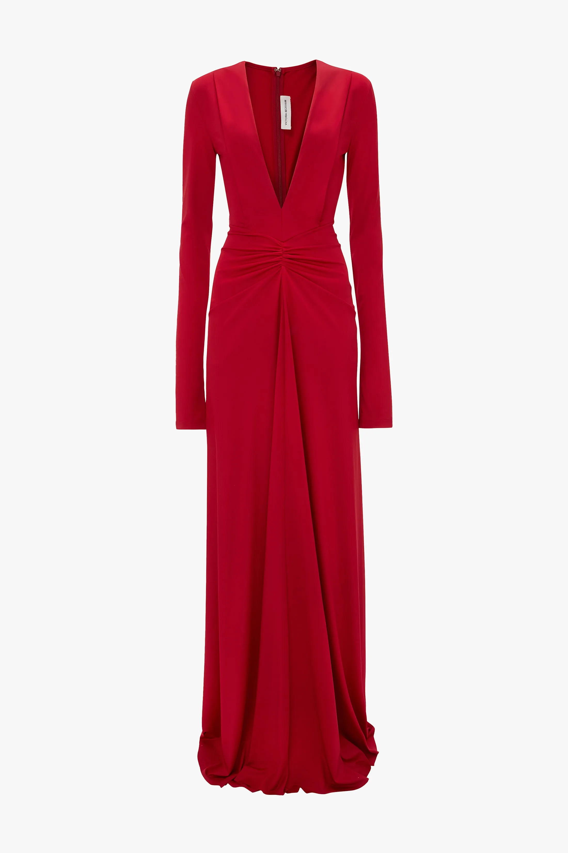 Deep V-Neck Gown In Rose sold by Victoria Beckham product image thumbnail 5
