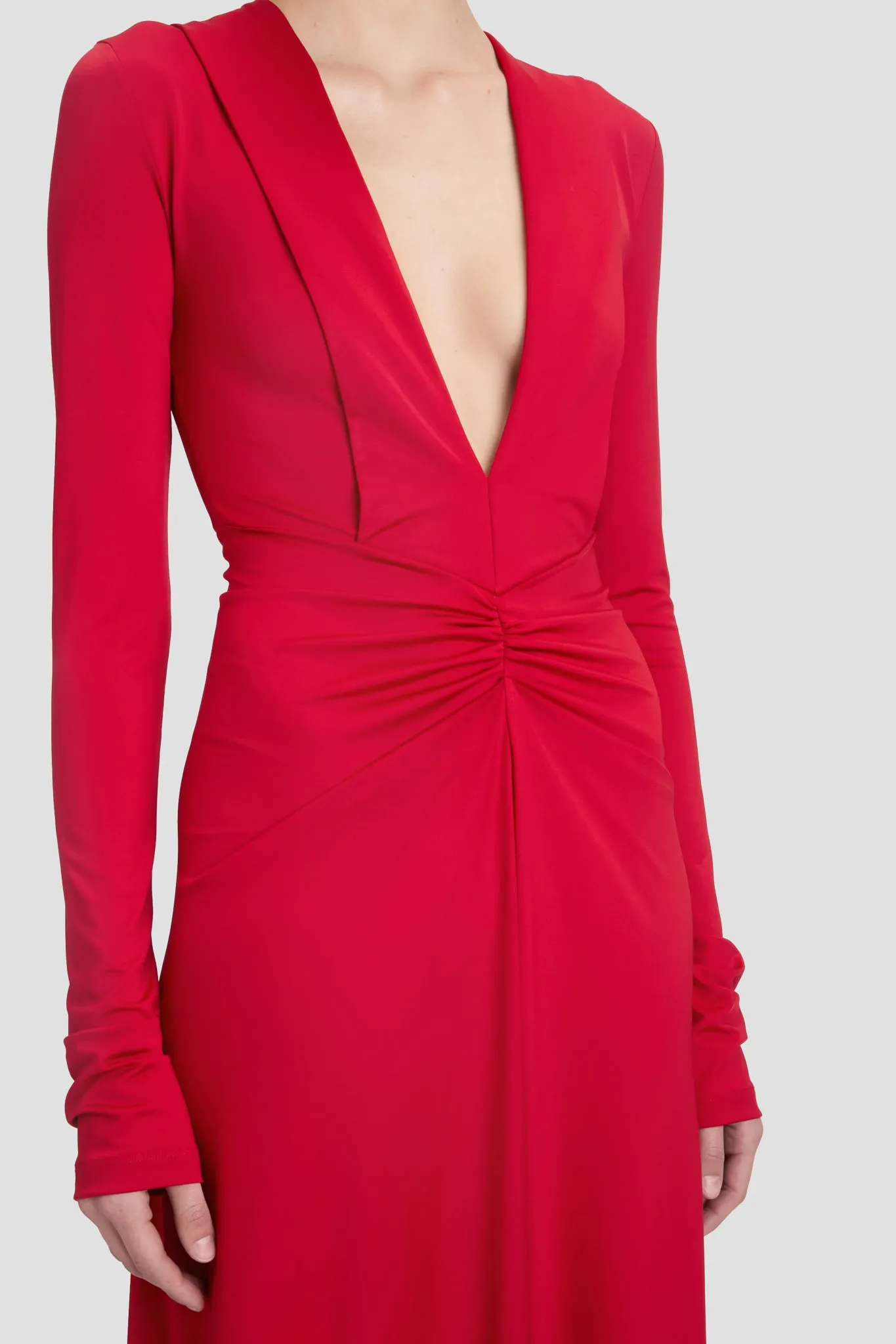 Deep V-Neck Gown In Rose sold by Victoria Beckham product image thumbnail 2