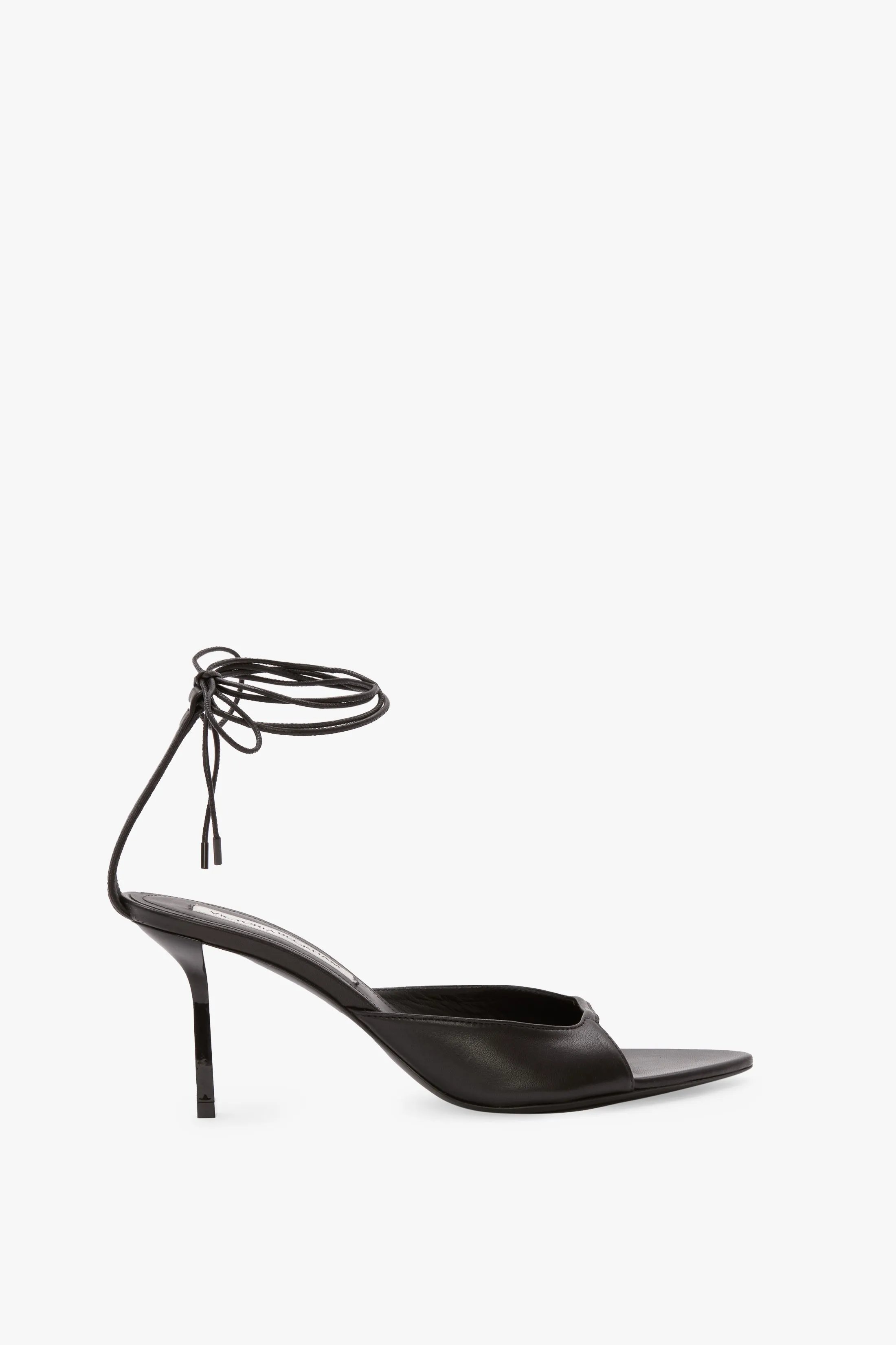Eliza Stiletto Sandal 75 In Black Leather sold by Victoria Beckham