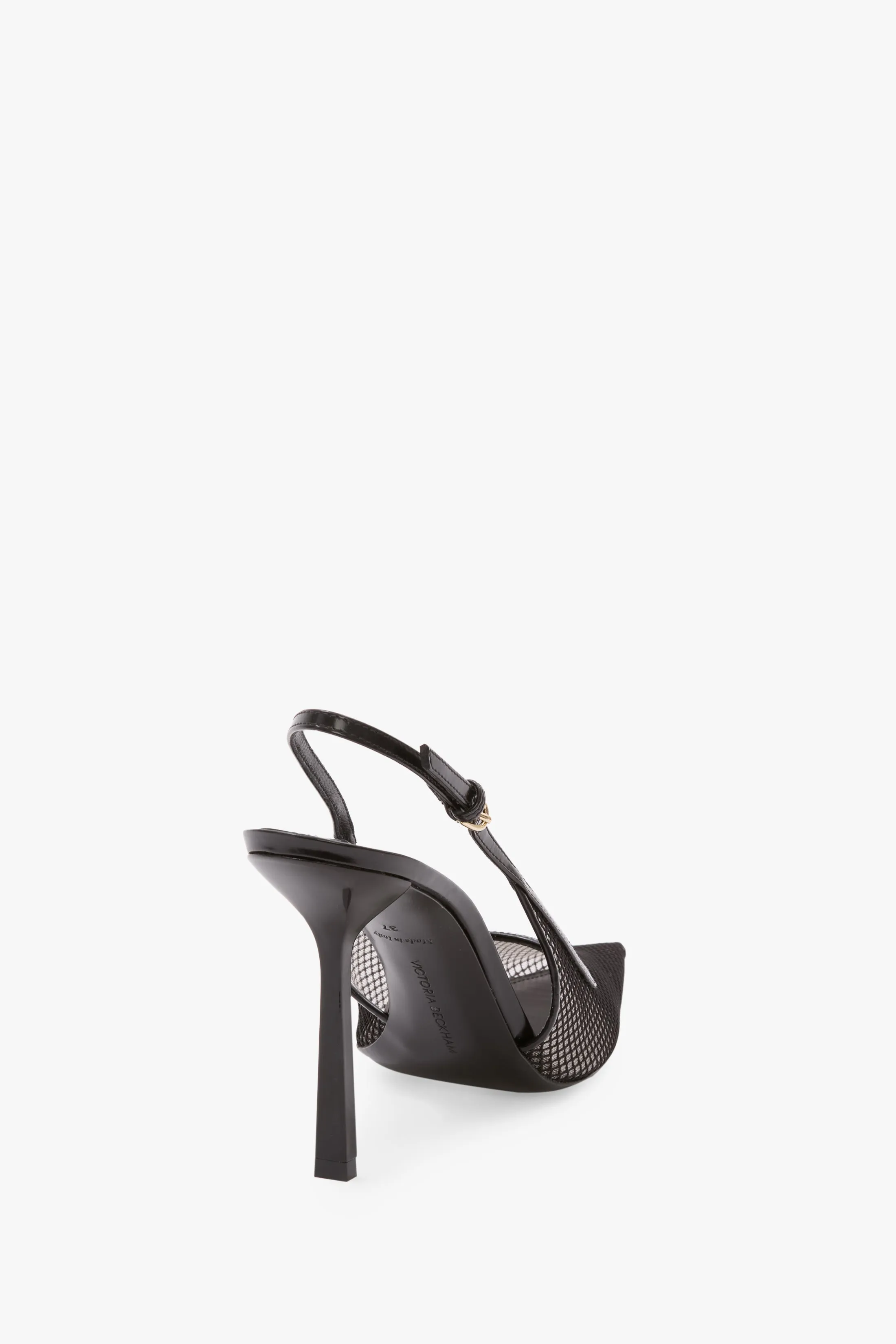 Victoria Stiletto Slingback 100 In Black Mesh sold by Victoria Beckham product image thumbnail 3