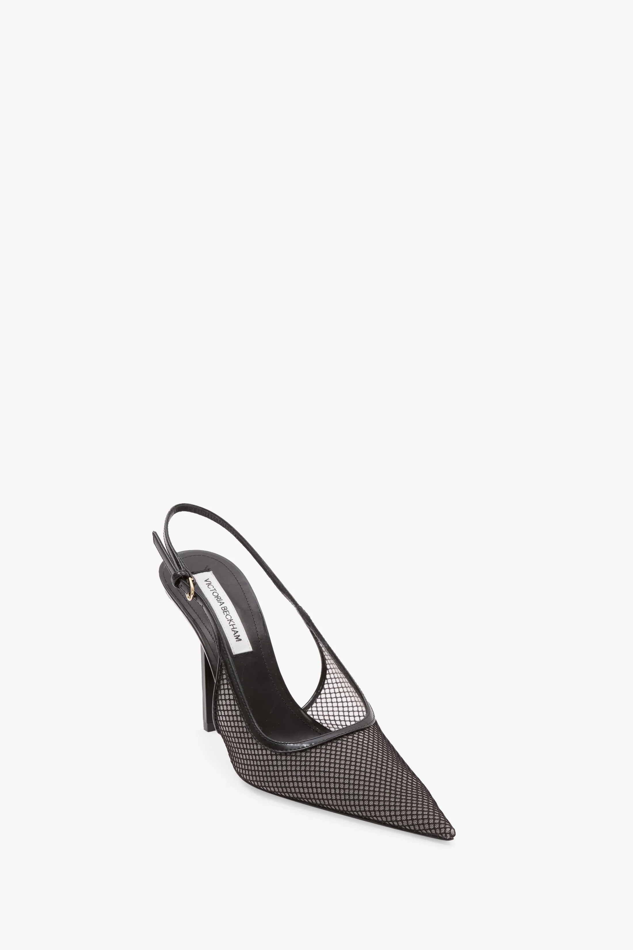 Victoria Stiletto Slingback 100 In Black Mesh sold by Victoria Beckham product image thumbnail 2