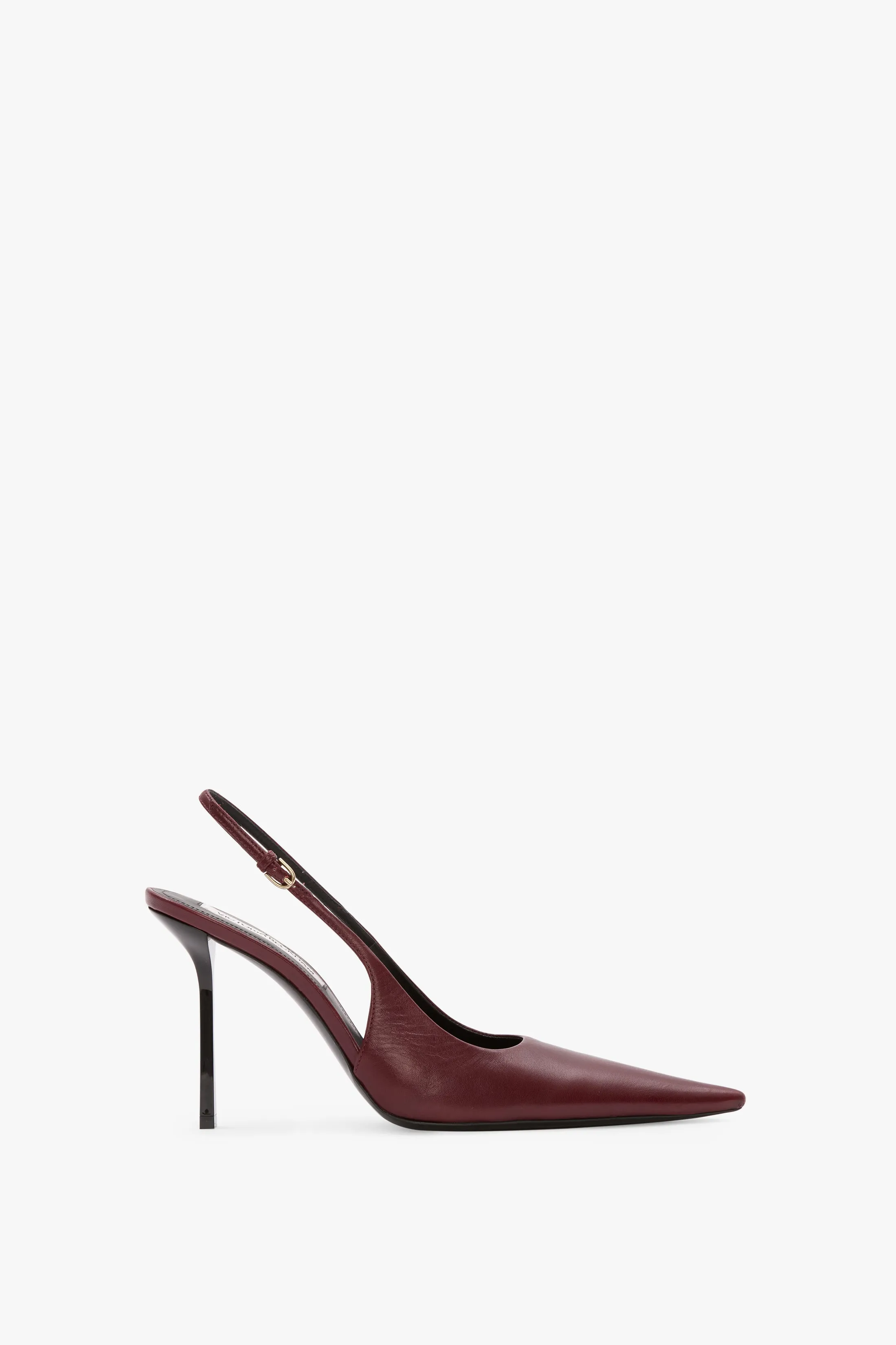 Victoria Stiletto Slingback 100 In Burgundy Leather sold by Victoria Beckham