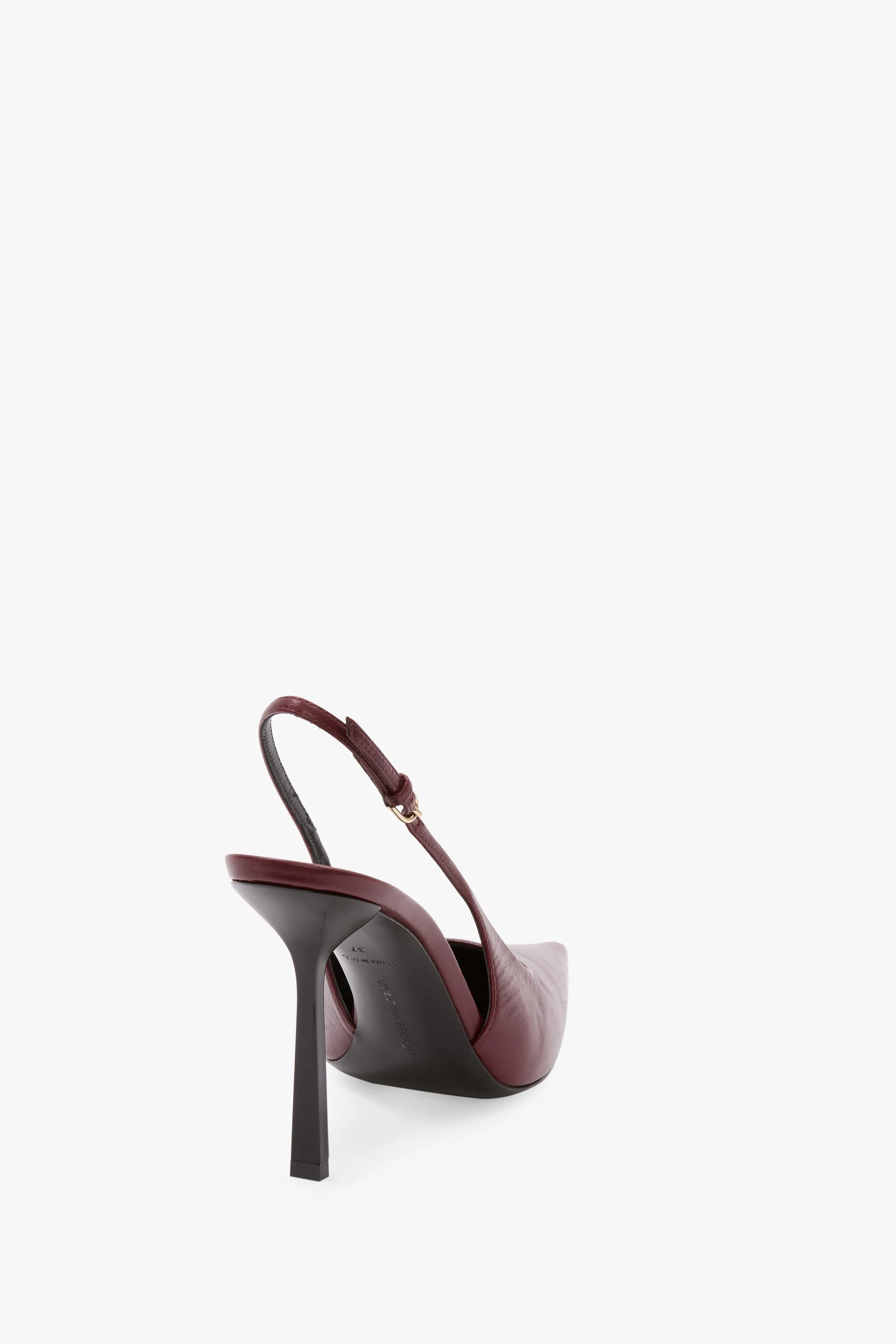 Victoria Stiletto Slingback 100 In Burgundy Leather sold by Victoria Beckham product image thumbnail 3