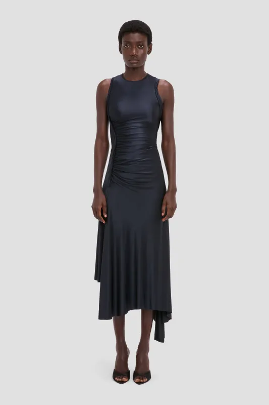 Twist Dress In Navy made by Victoria Beckham