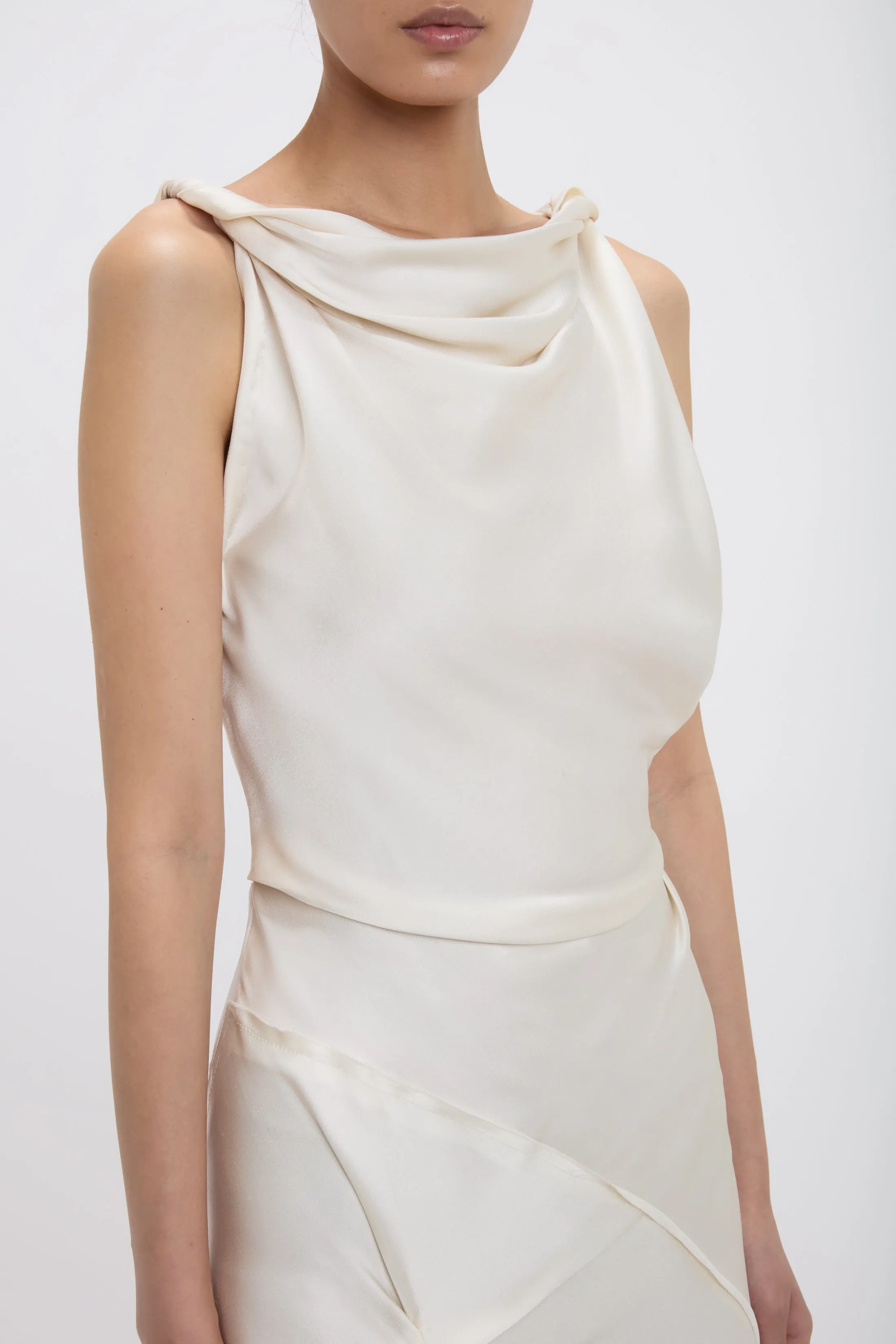 Posy Midi Dress In Ivory sold by Victoria Beckham product image thumbnail 3