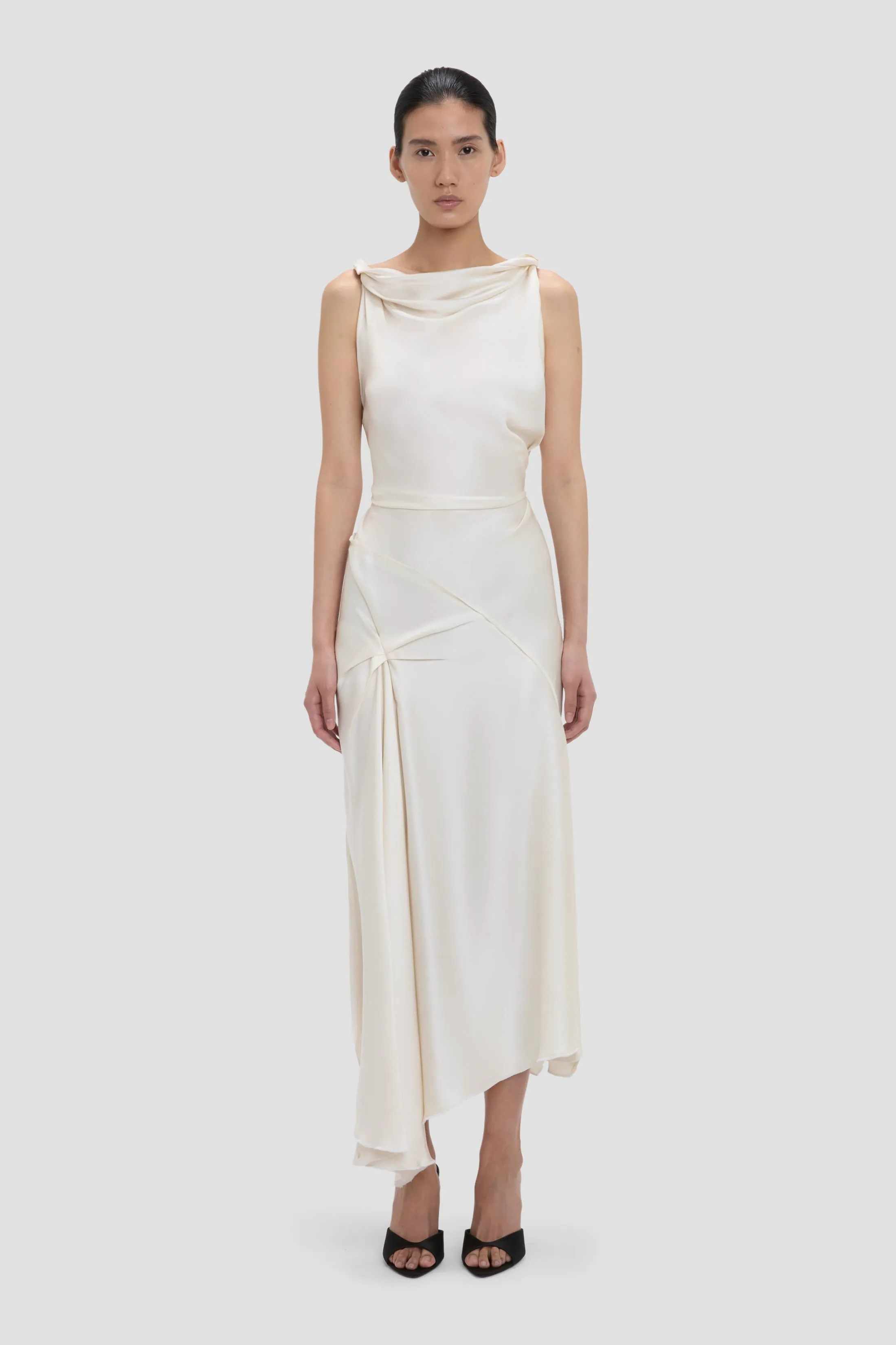 Posy Midi Dress In Ivory sold by Victoria Beckham