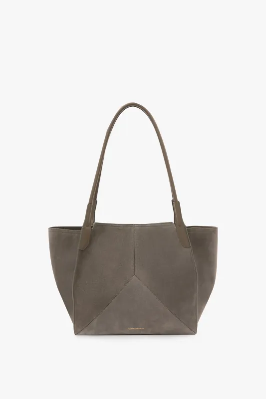 Victoria Tote Bag In Pebble Grey Suede sold by Victoria Beckham