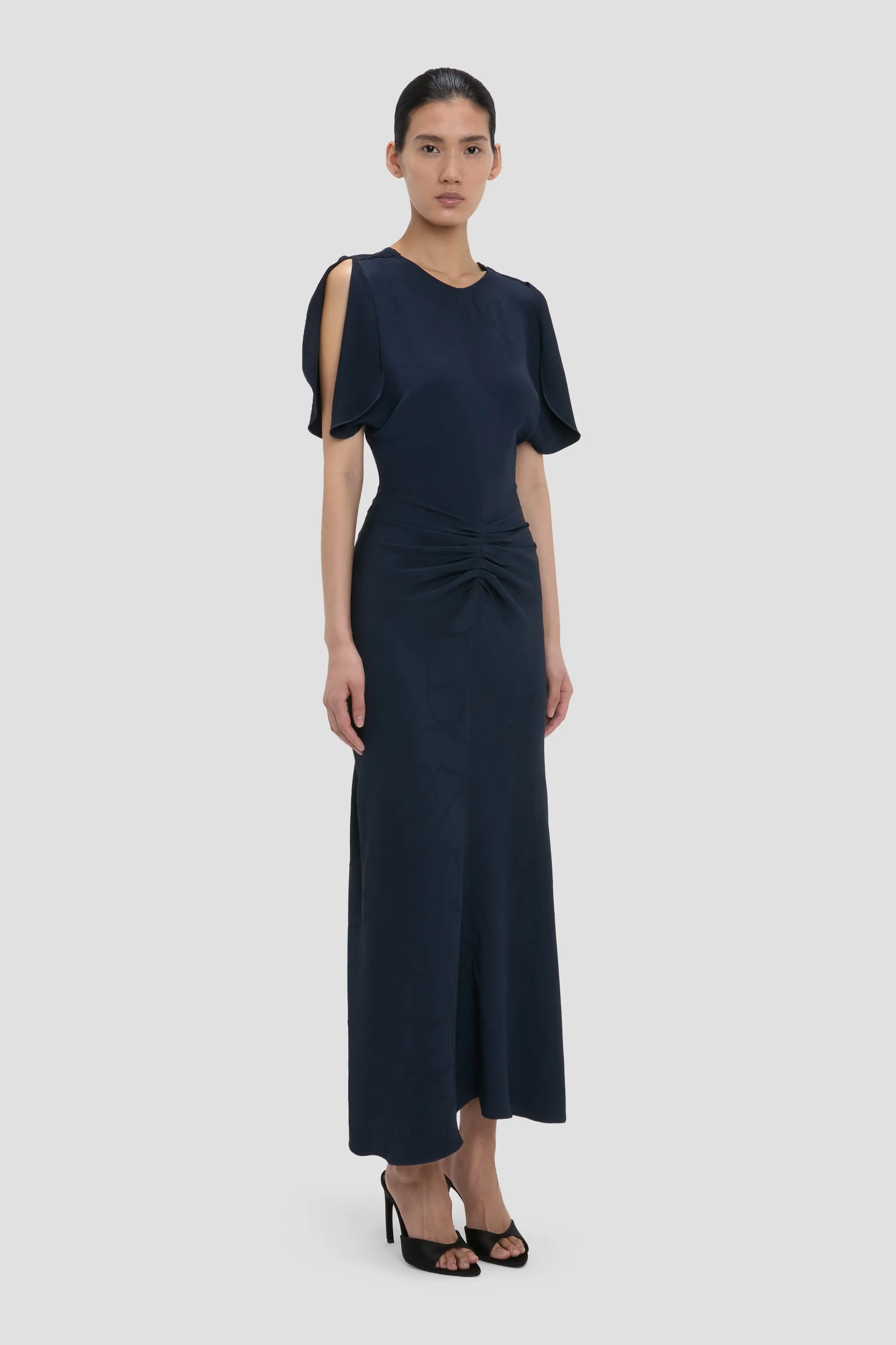Bela Midi Dress In Navy sold by Victoria Beckham product image thumbnail 2