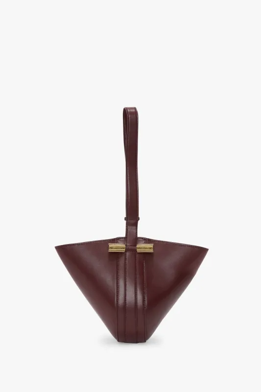 Portofino Dia Clutch In Burgundy Leather made by Victoria Beckham