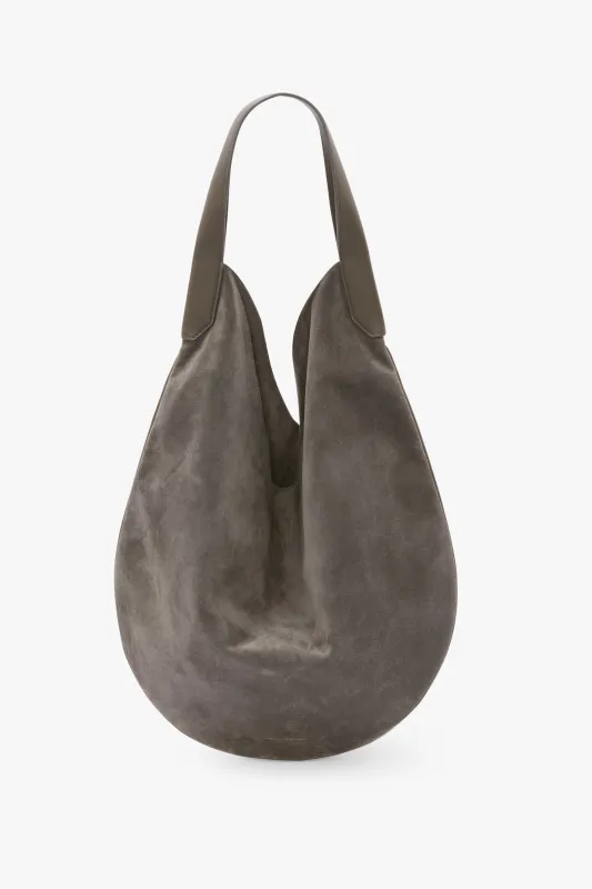 Soft Plié Hobo Bag In Pebble Grey Suede sold by Victoria Beckham