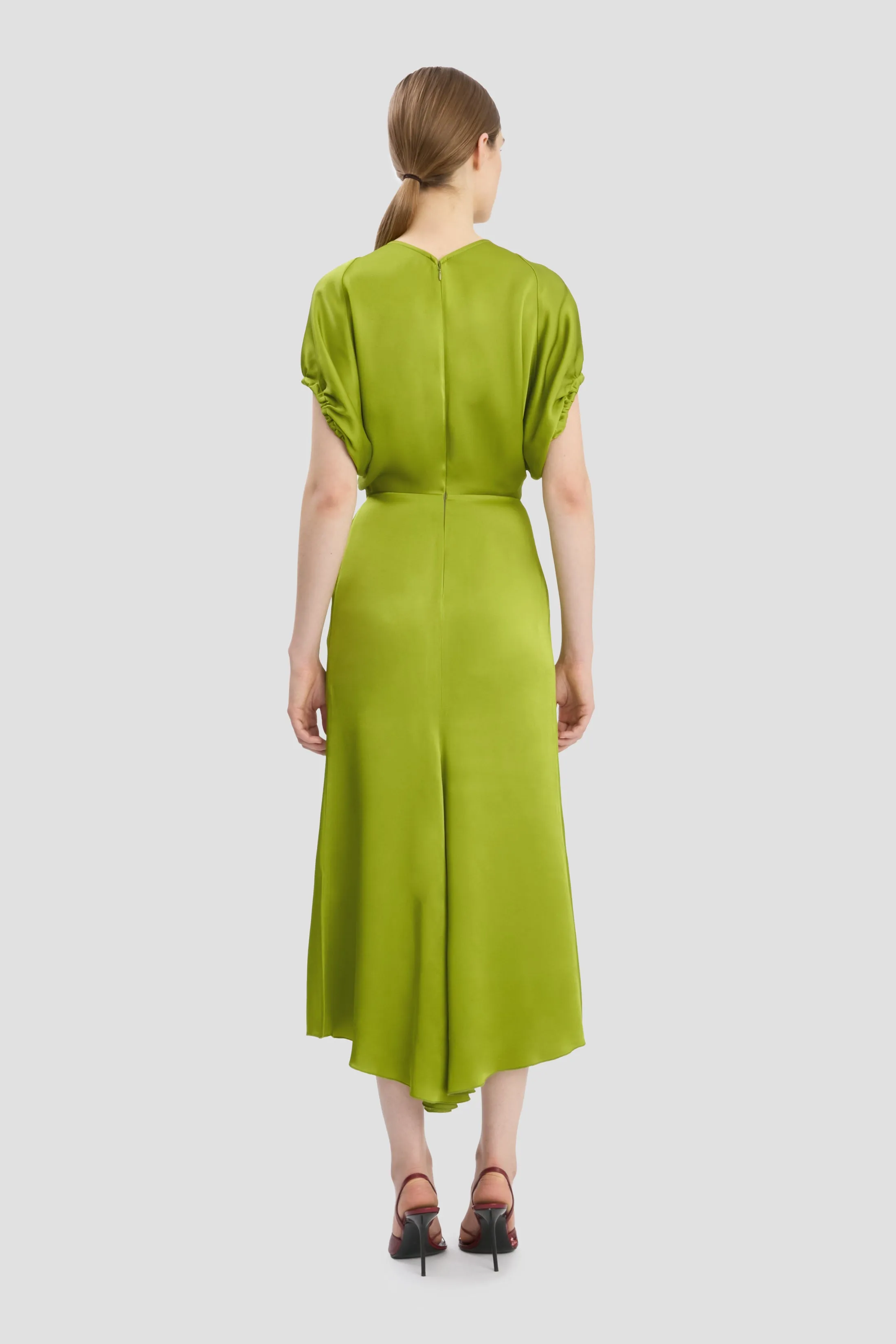 Edith Midi Dress In Parakeet sold by Victoria Beckham product image thumbnail 4
