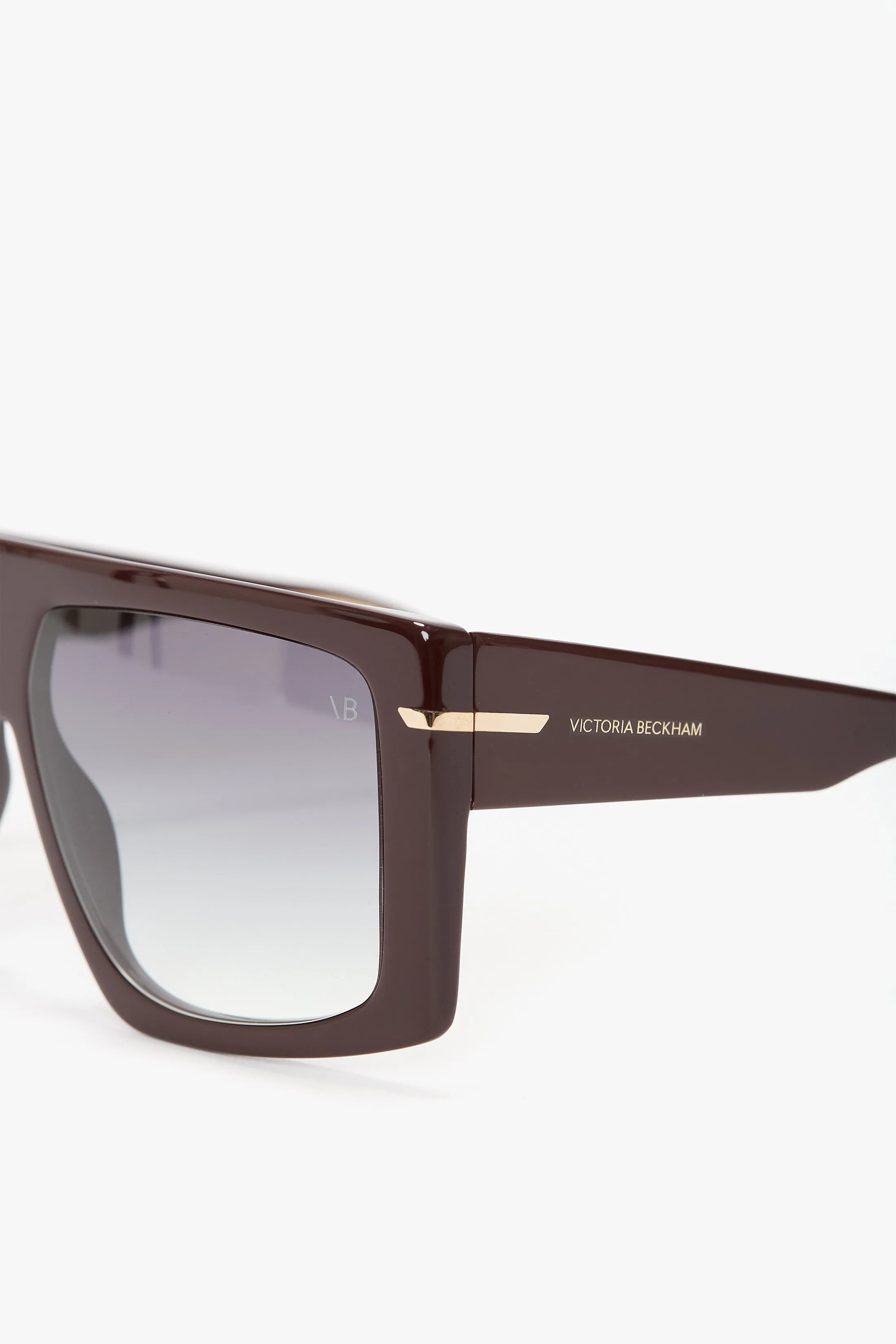 Oversized Flat Top Frame In Burgundy sold by Victoria Beckham product image thumbnail 4