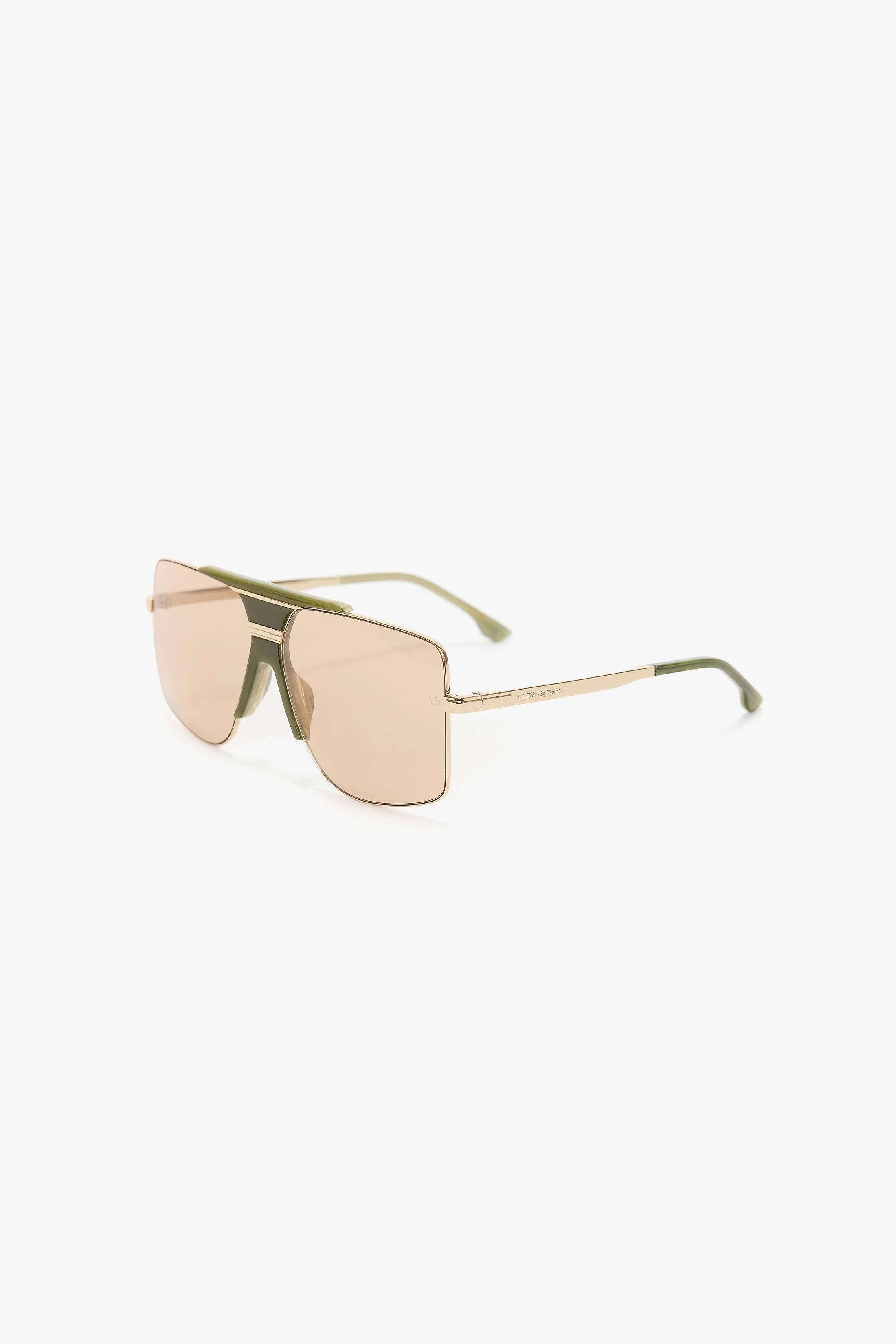 Oversized Metal And Acetate Frame In Green Marble sold by Victoria Beckham product image thumbnail 3