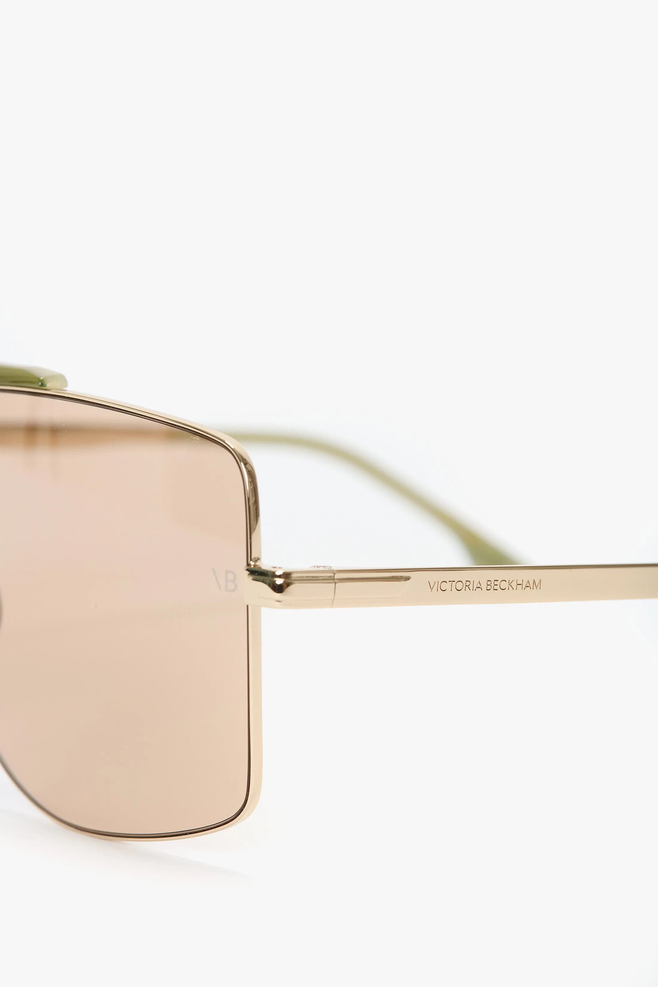 Oversized Metal And Acetate Frame In Green Marble sold by Victoria Beckham product image thumbnail 4