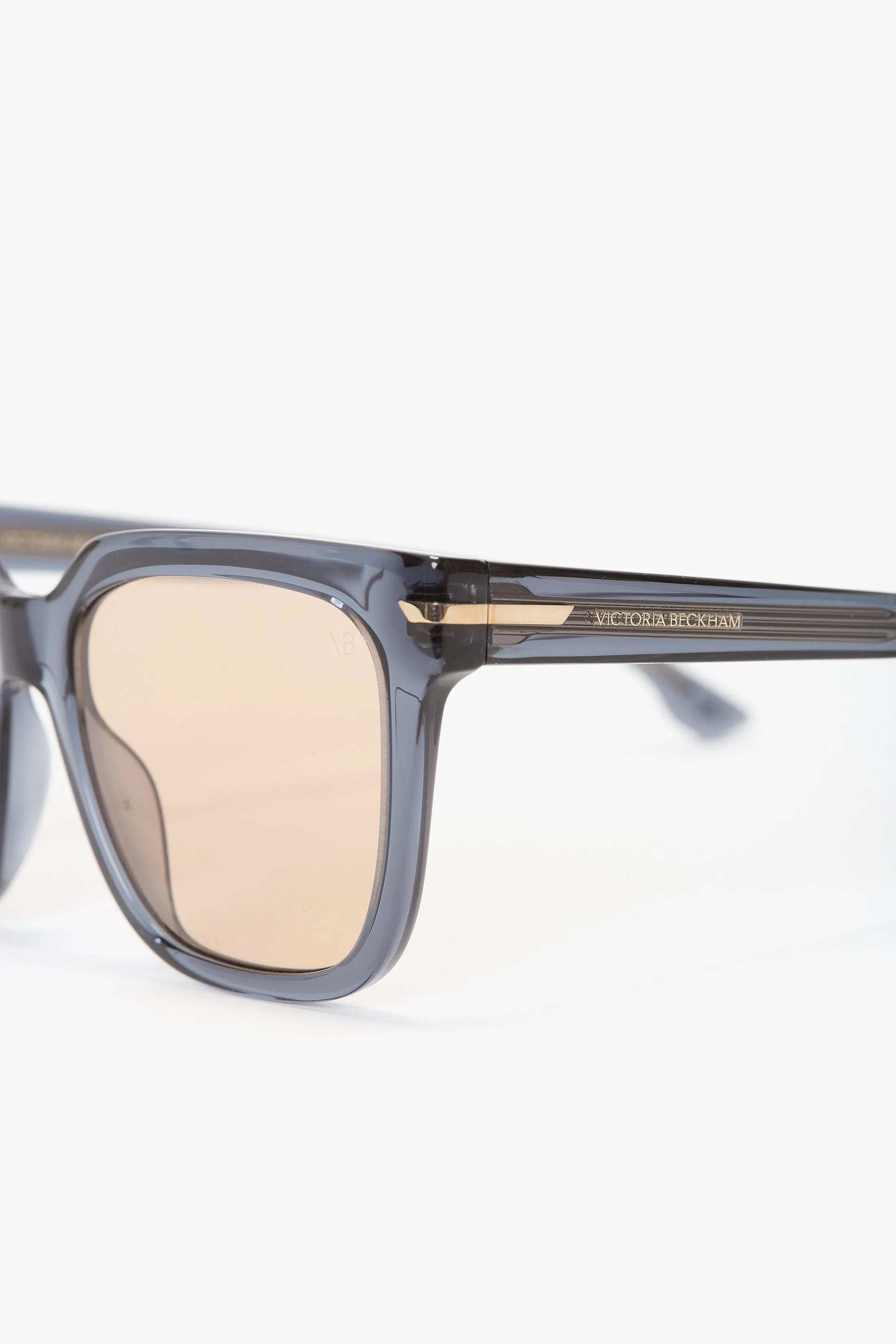 Oversized Acetate Sunglasses In Transparent Blue sold by Victoria Beckham product image thumbnail 4