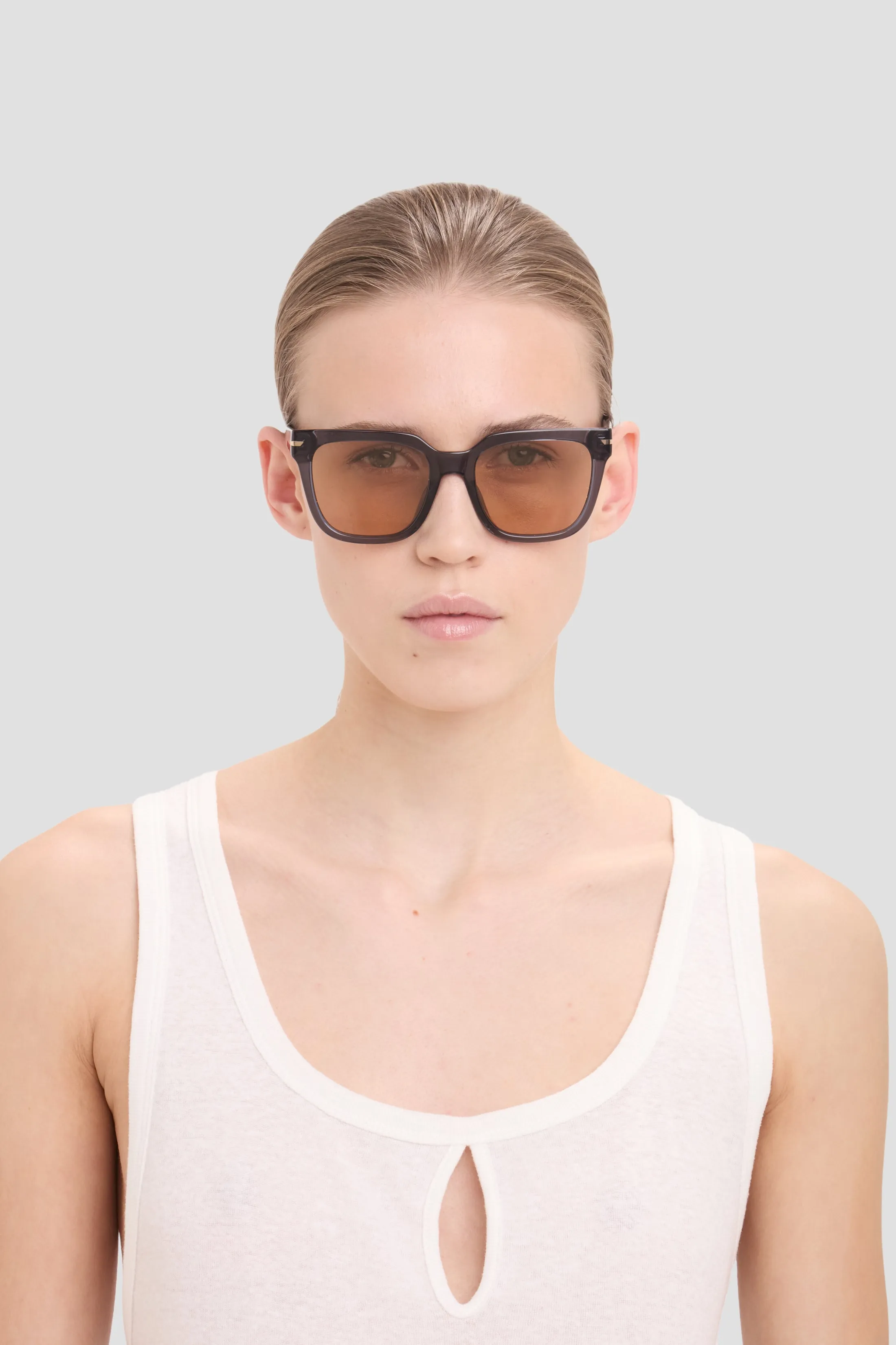 Oversized Acetate Sunglasses In Transparent Blue sold by Victoria Beckham product image thumbnail 2