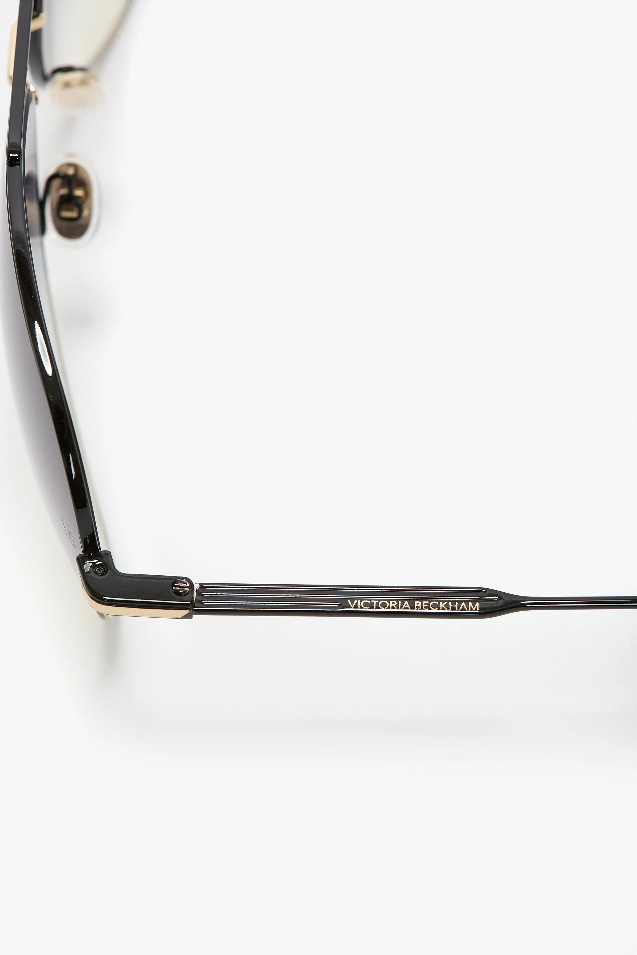 Fine Metal Pilot Sunglasses In Gold Black sold by Victoria Beckham product image thumbnail 5