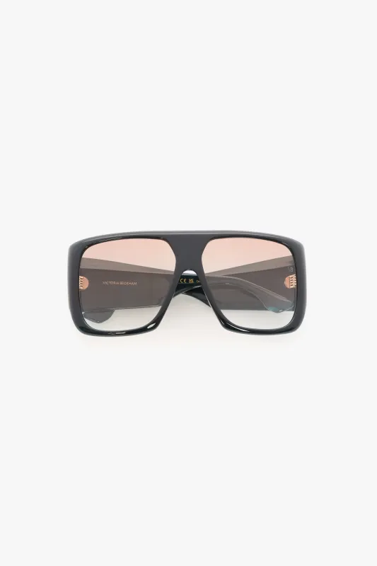 Oversized Soft Square Acetate Frame In Blue sold by Victoria Beckham