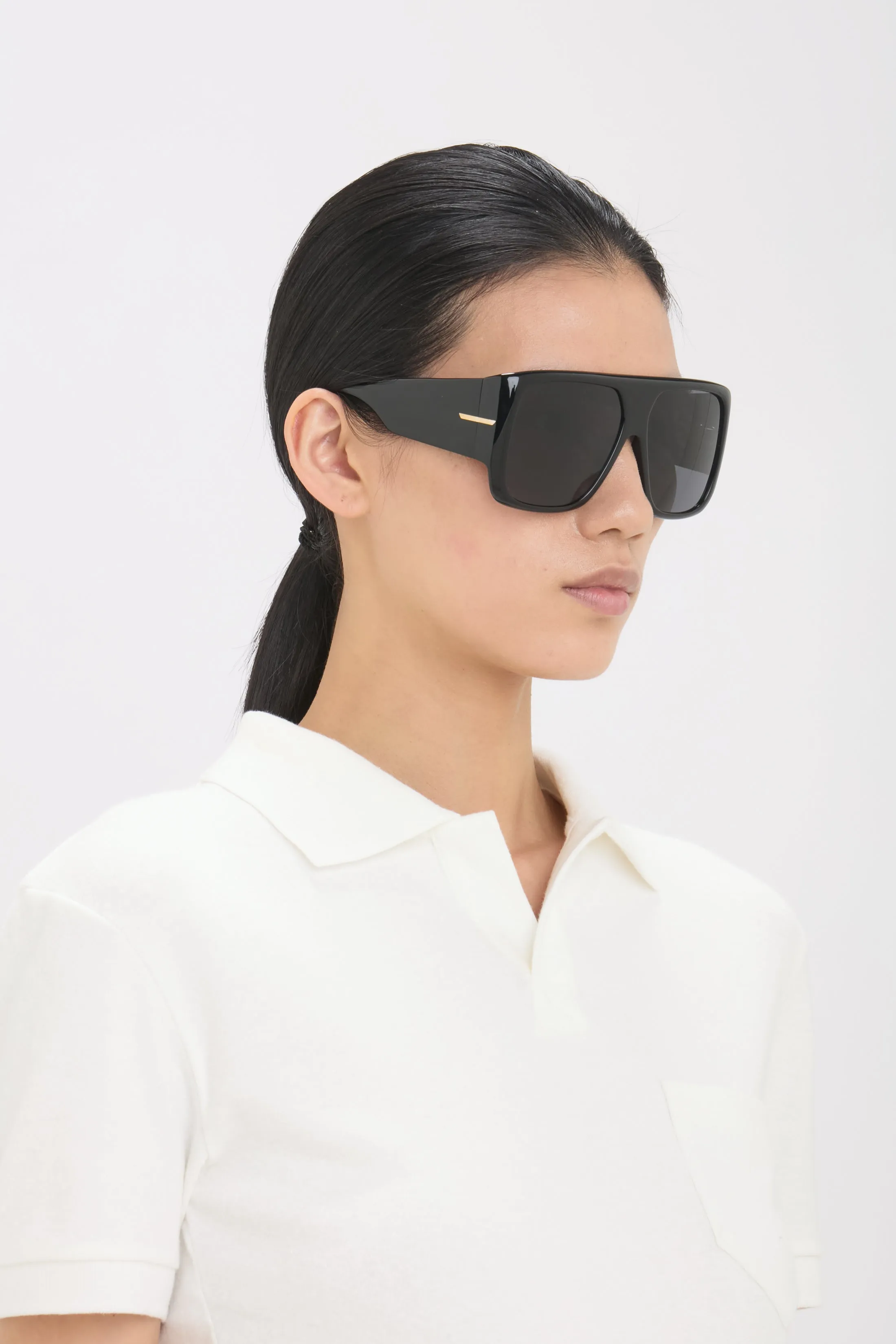 Oversized Soft Square Acetate Frame In Black sold by Victoria Beckham product image thumbnail 2