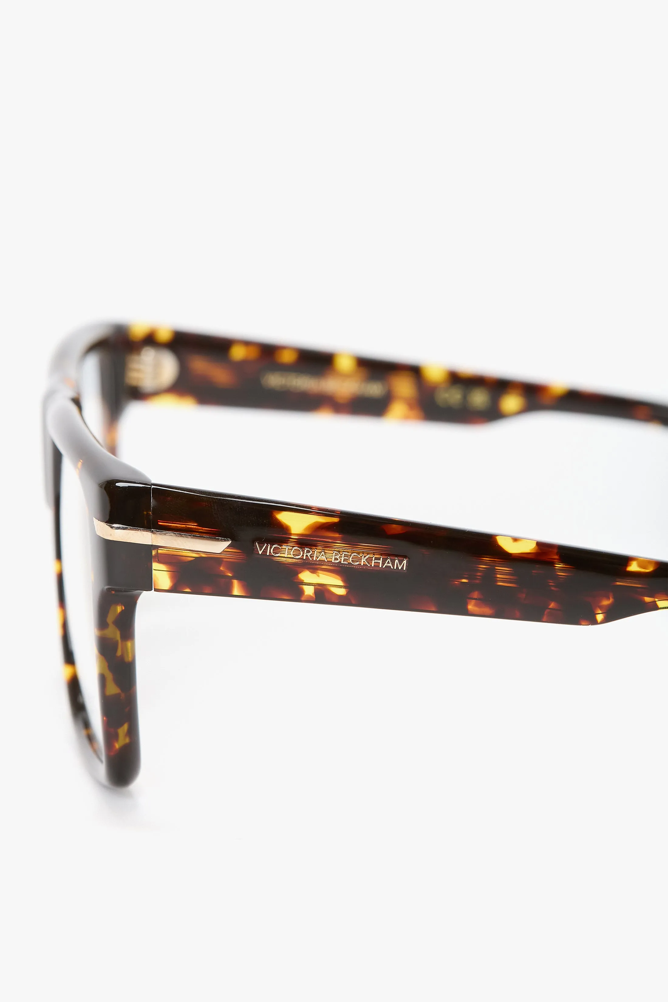 Sculpted Flat Top Frame In Havana sold by Victoria Beckham product image thumbnail 5